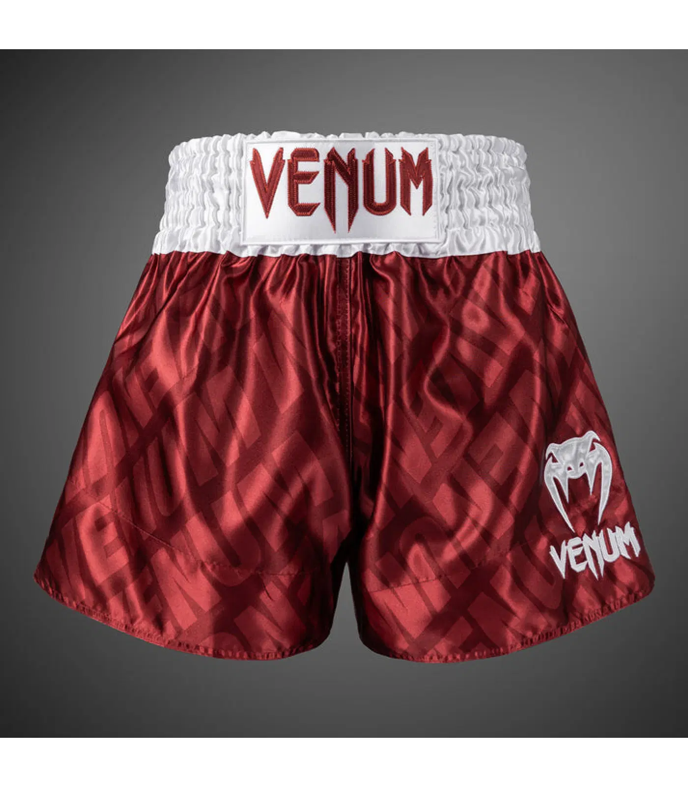 Шорти - Venum x Contender XT Muay Thai Shorts – Cherry Red/White, преден изглед
