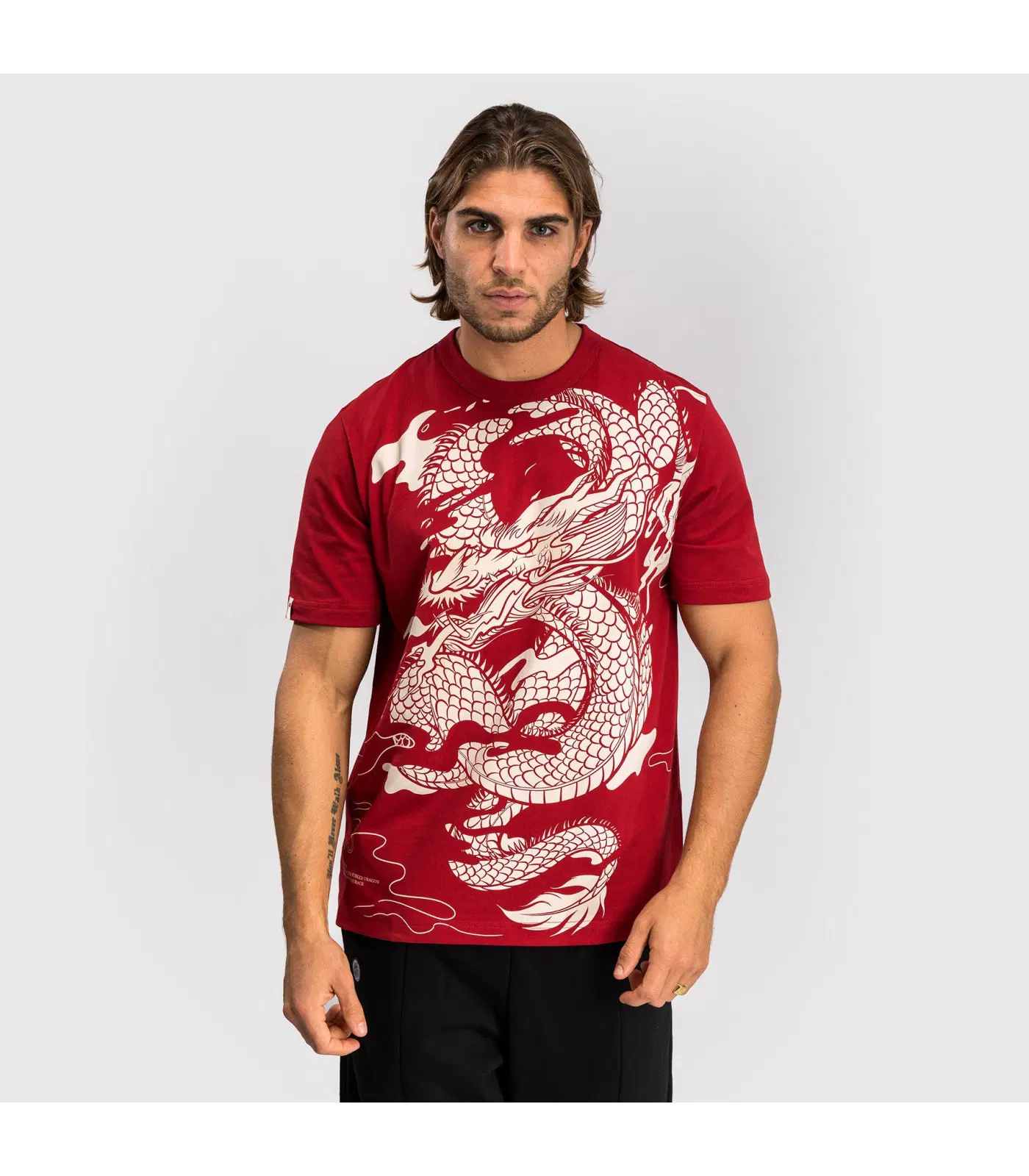 Тениска - Venum Dragon's Flight Men's T-Shirt - Cherry Red/Cream White