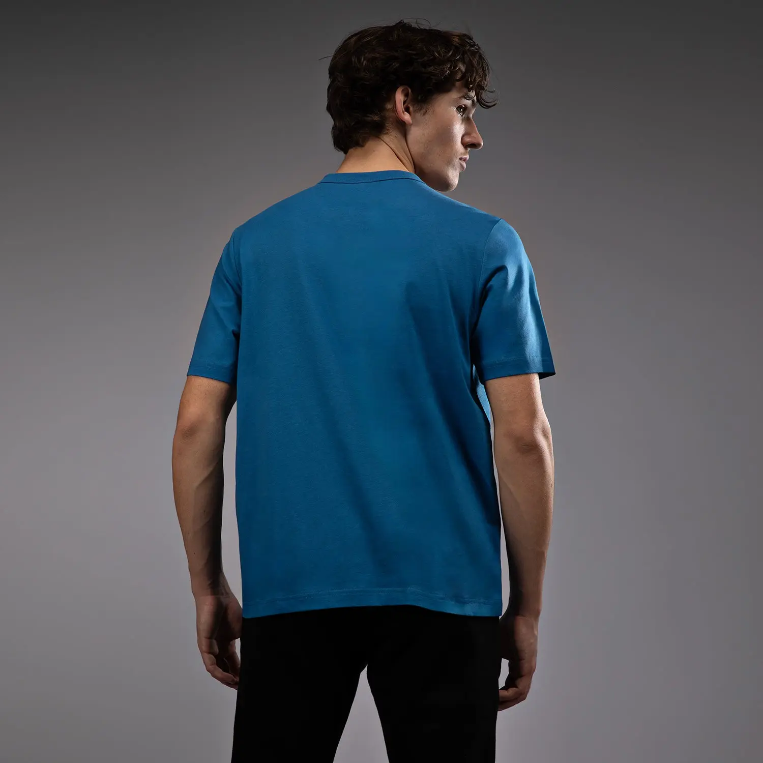 Тениска - Venum Giant Connect T-Shirt - Misty Blue, заден изглед