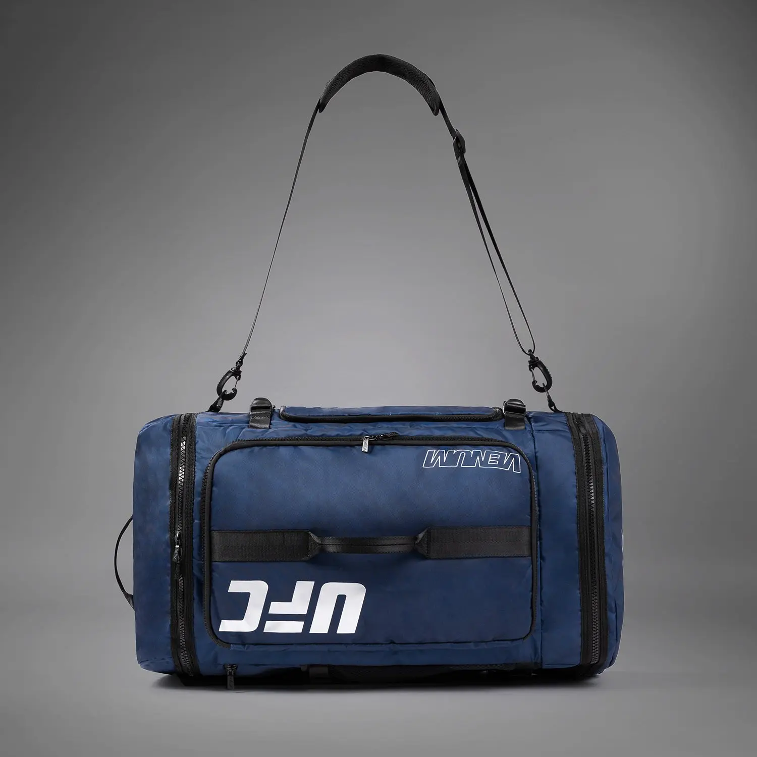 Venum UFC Fusion by Venum Fight Week Duffle Bag - Oceanic Blue, изглед отпред с дълга презрамка