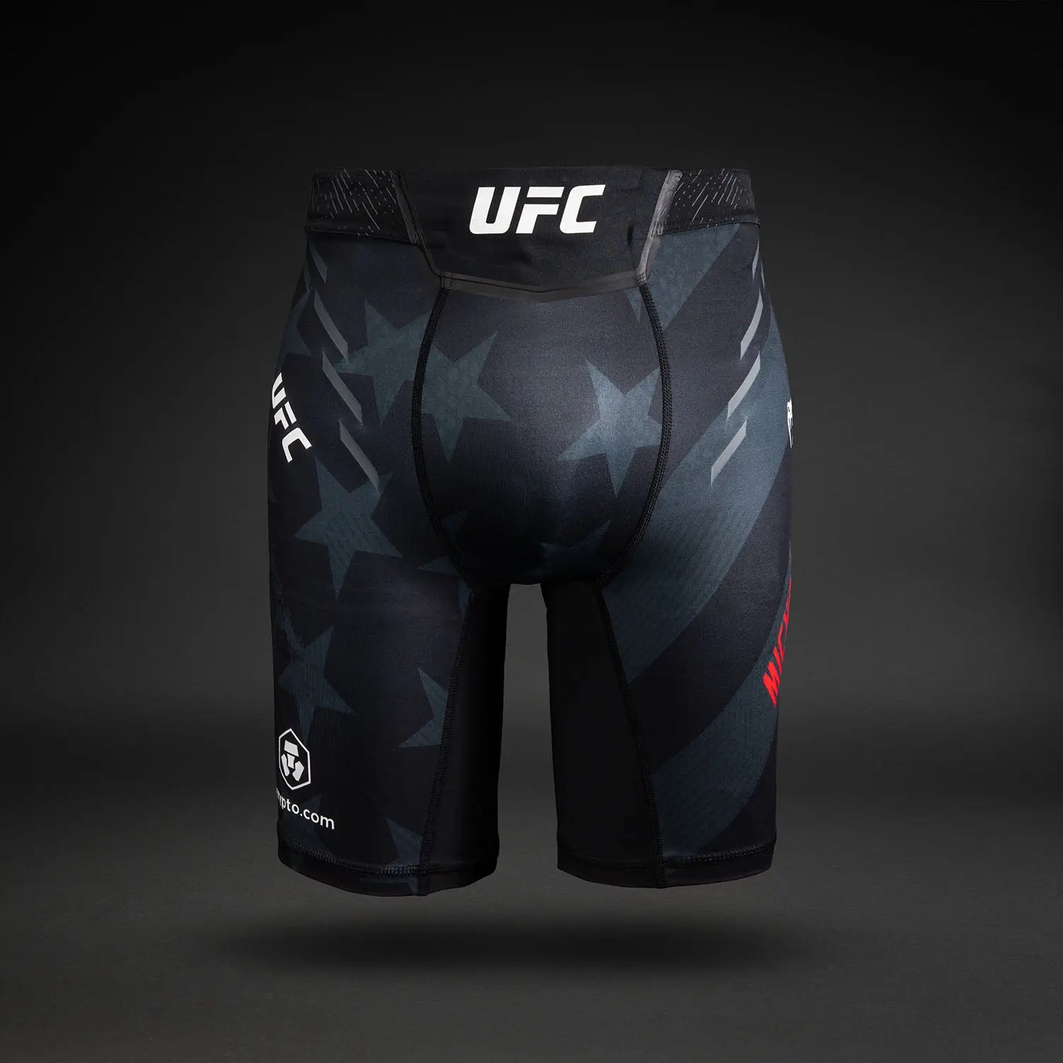 Тренировъчен клин Venum Electron 3.0 Vale Tudo Short - Black, предна част с щампа UFC