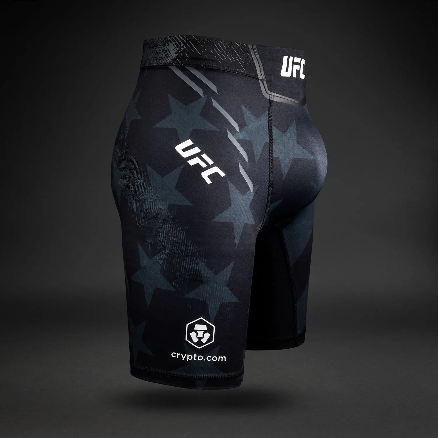 Тренировъчен клин Venum Electron 3.0 Vale Tudo Short - Black, задна част със щампа UFC