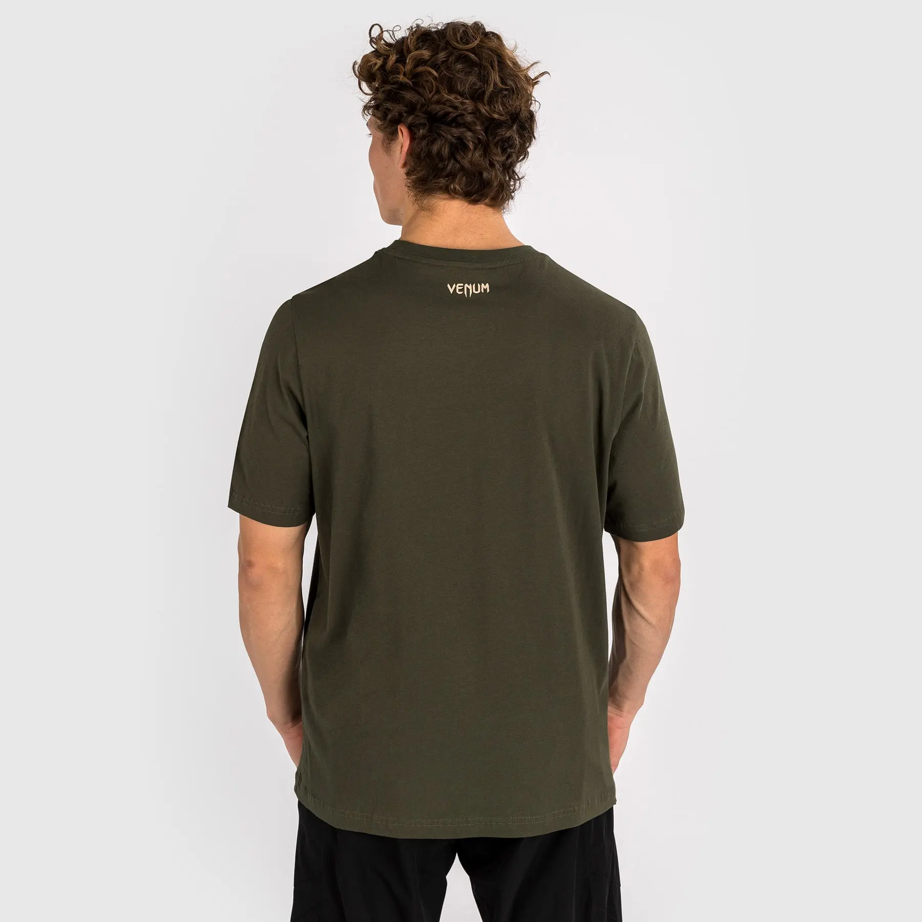 Venum Тениска Classic T-shirt Khaki заден изглед с лого на гърба