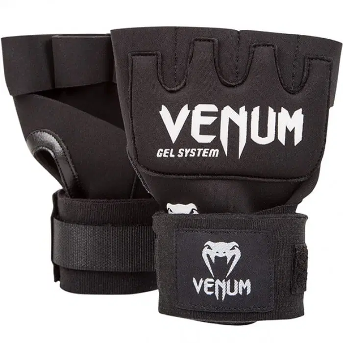 Venum Вътрешни Ръкавици за Боксови Ръкавици KONTACT GEL GLOVE WRAPS / BLACK - преден изглед