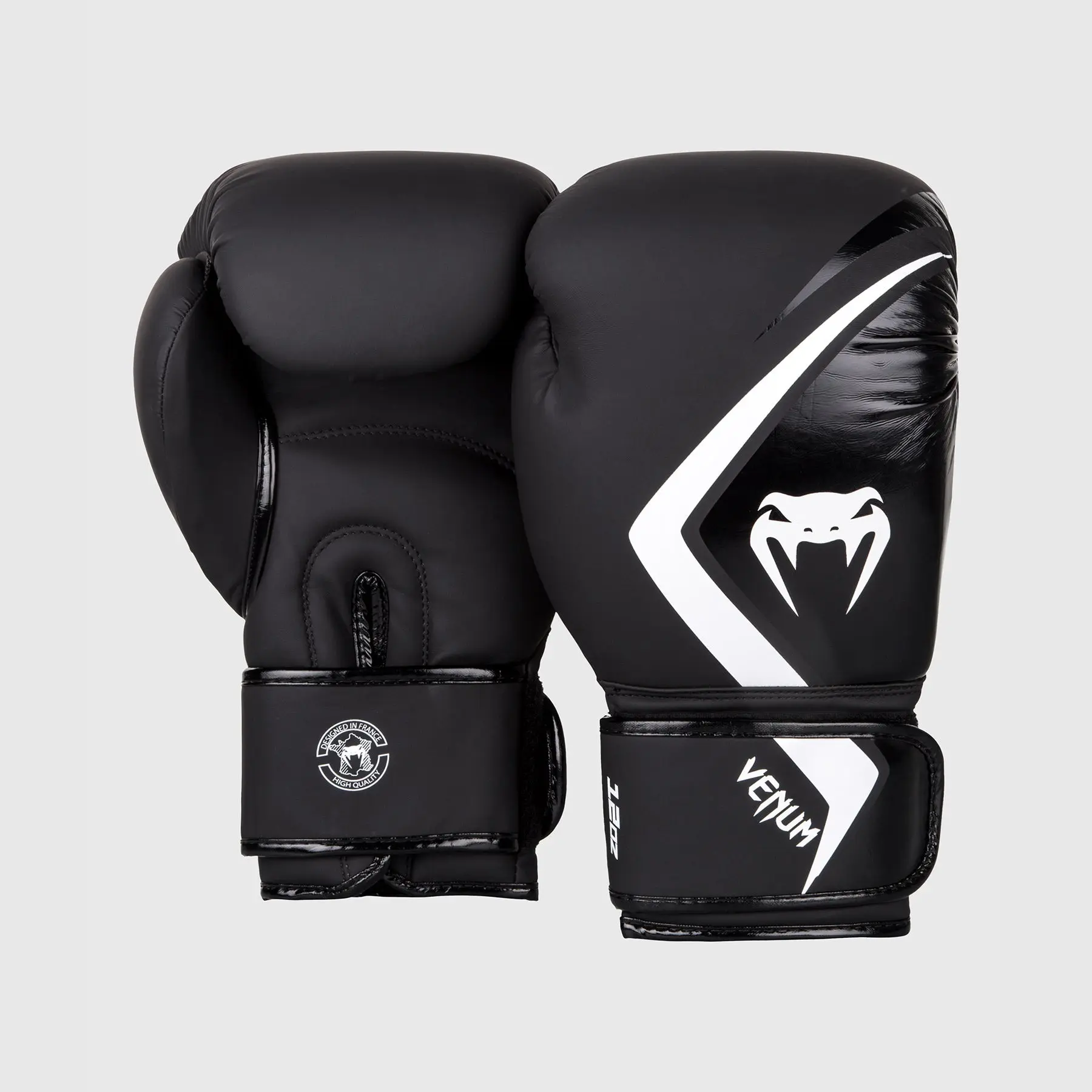 Venum Boxing Gloves Contender 2.0 - Black/Grey-White, преден изглед