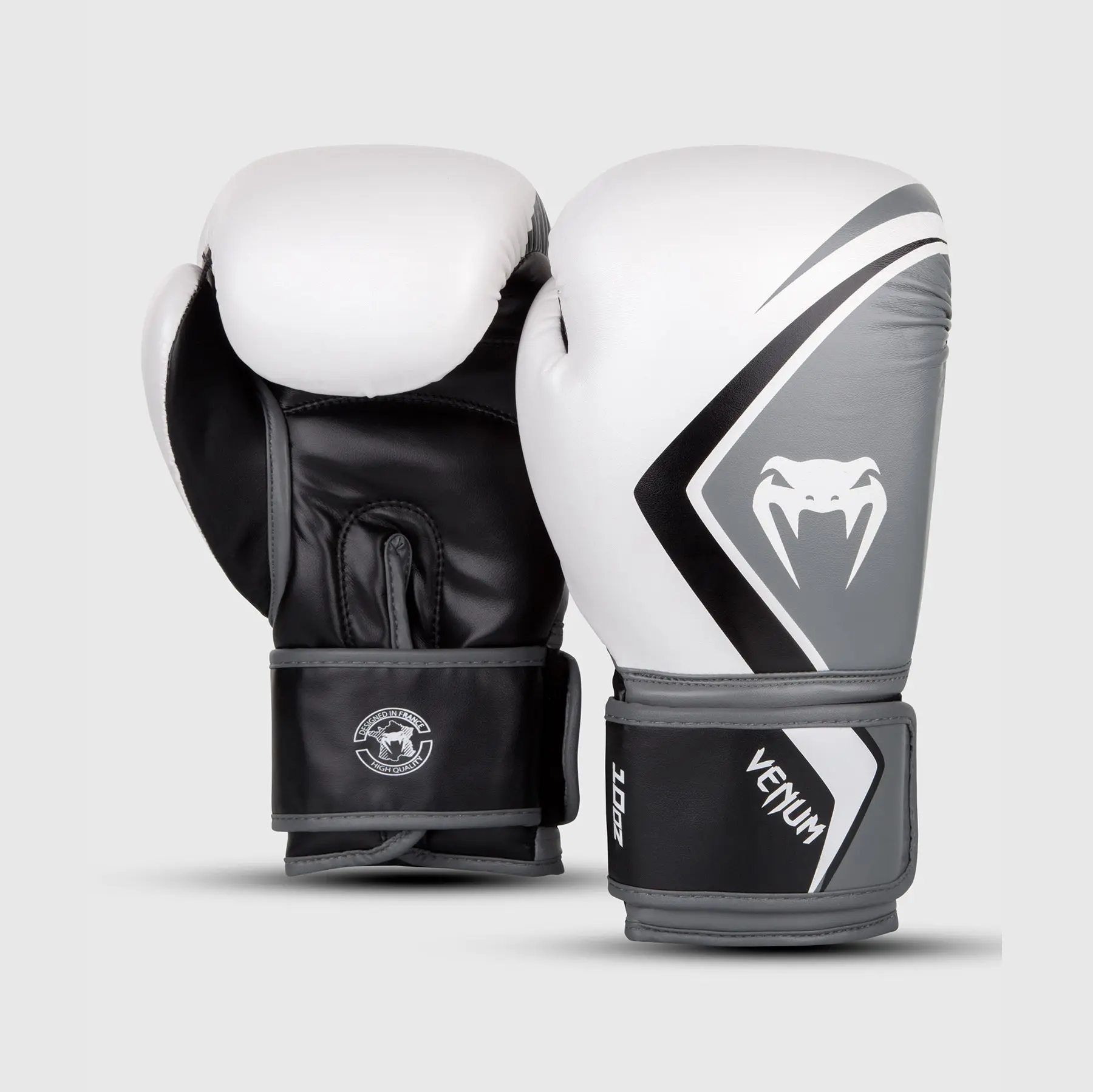 Venum Boxing Gloves Contender 2.0 - White/Grey-Black - страничен изглед