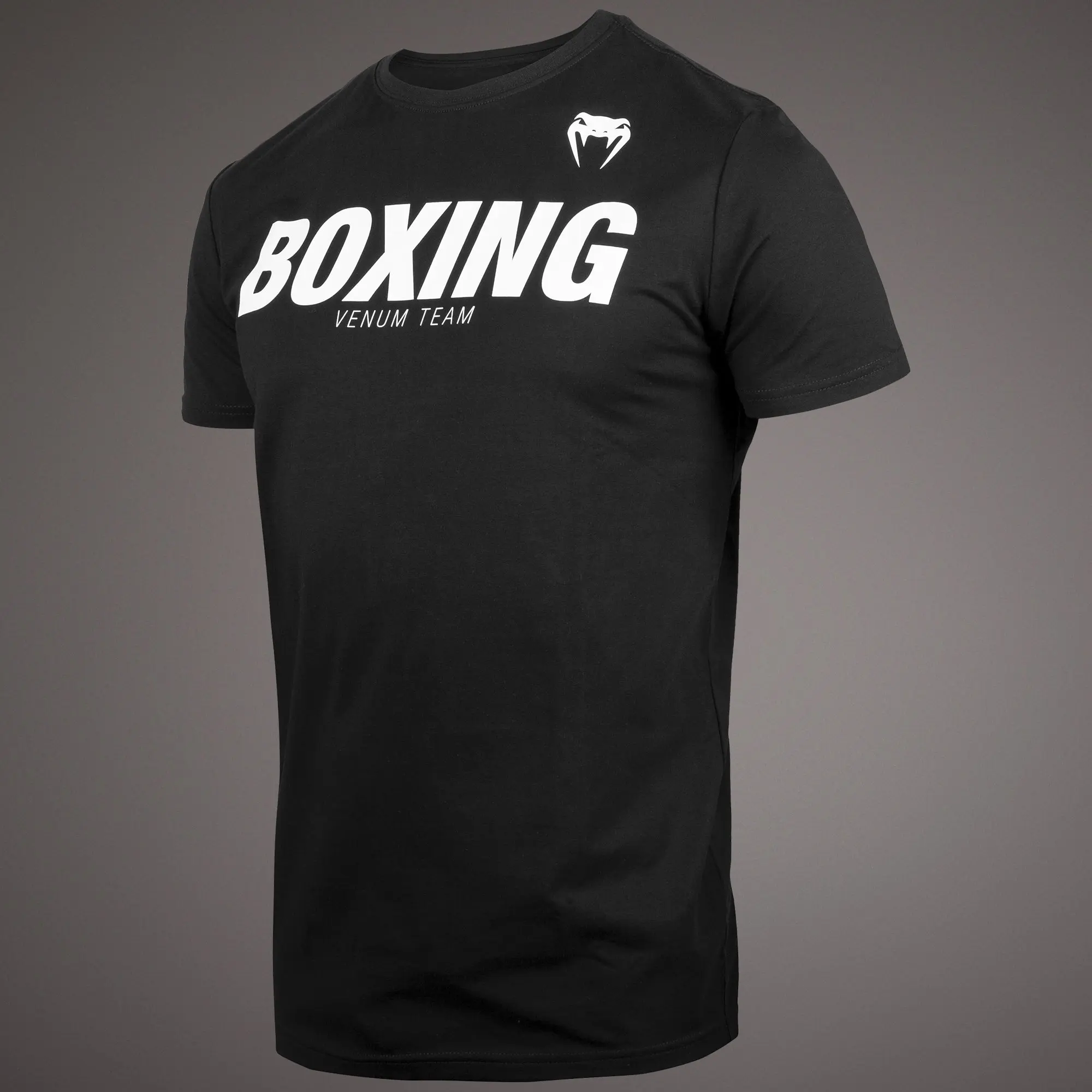Тениска - Venum Boxing VT T-shirt - Black / White, преден изглед в профил