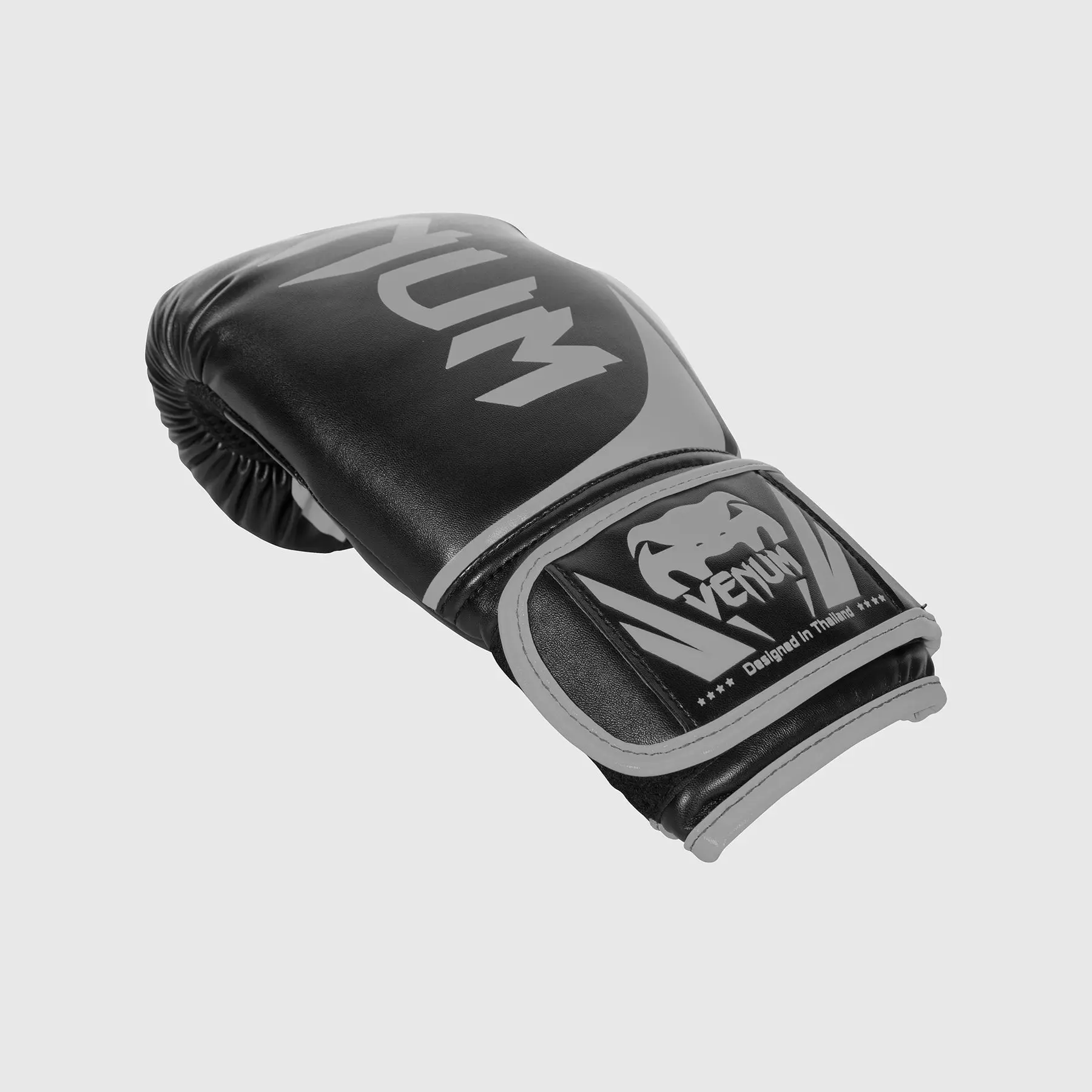 Venum Challenger 2.0 Boxing Gloves - Black/Grey, страничен изглед