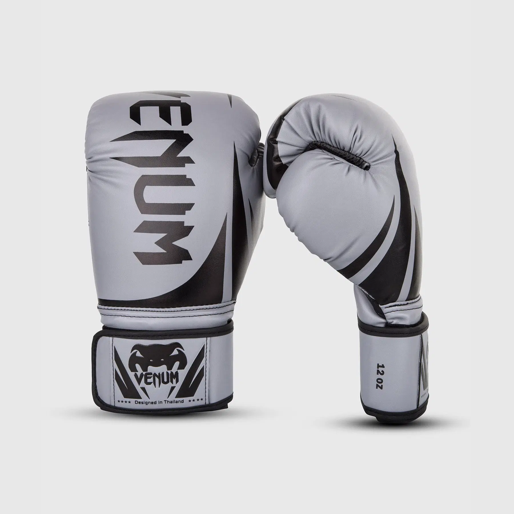 Venum Challenger 2.0 Boxing Gloves - Grey/Black преден изглед