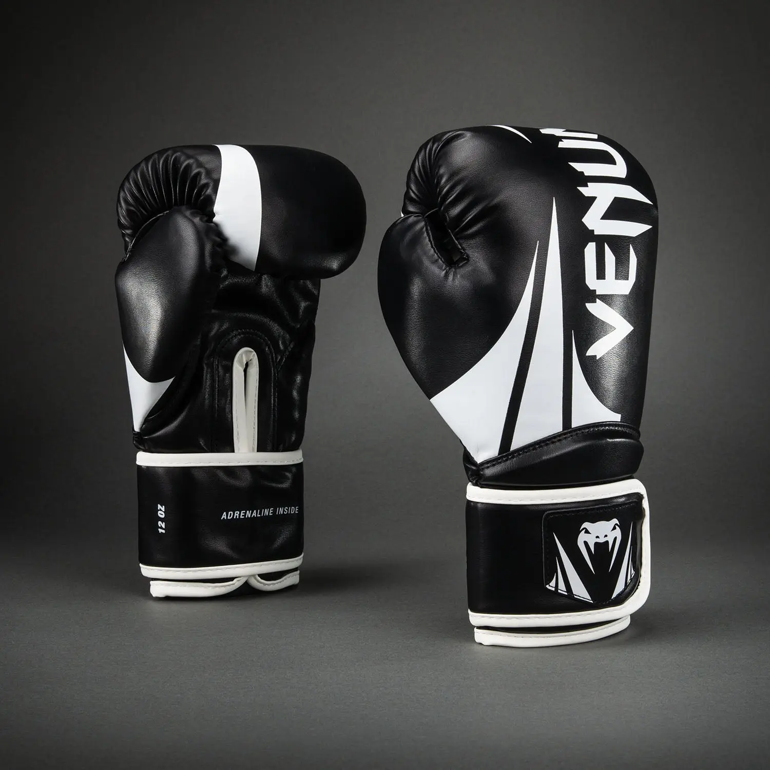 Venum Challenger 2.5 Boxing Gloves – Black/White страничен изглед