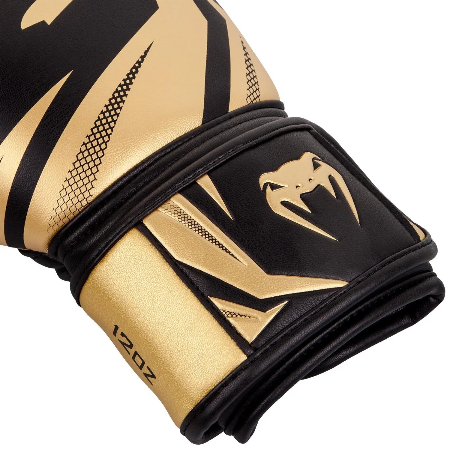Venum Challenger 3.0 Boxing Gloves - Black/Gold детайл лого Venum