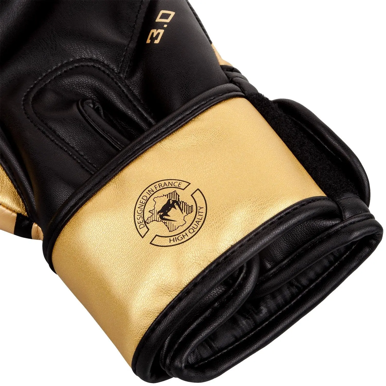 Venum Challenger 3.0 Boxing Gloves - Black/Gold детайл означение 3.0