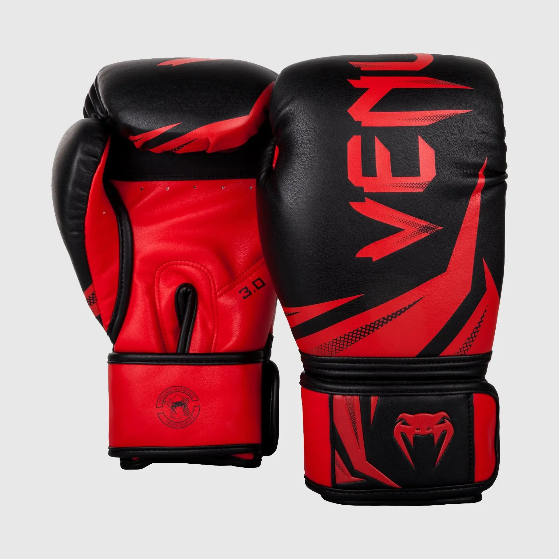Venum Challenger 3.0 Boxing Gloves - Black/Red, заден изглед