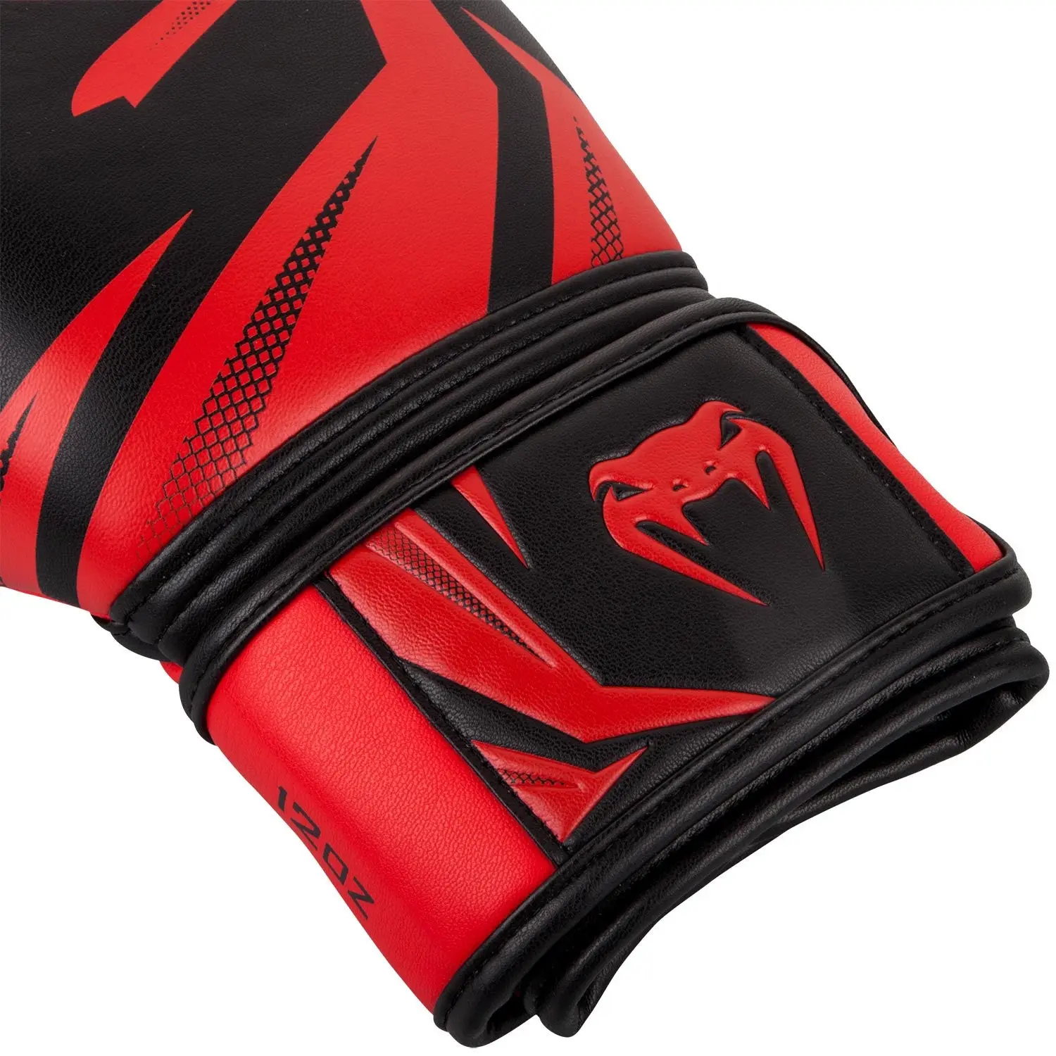 Venum Challenger 3.0 Boxing Gloves - Black/Red, детайл на маншета