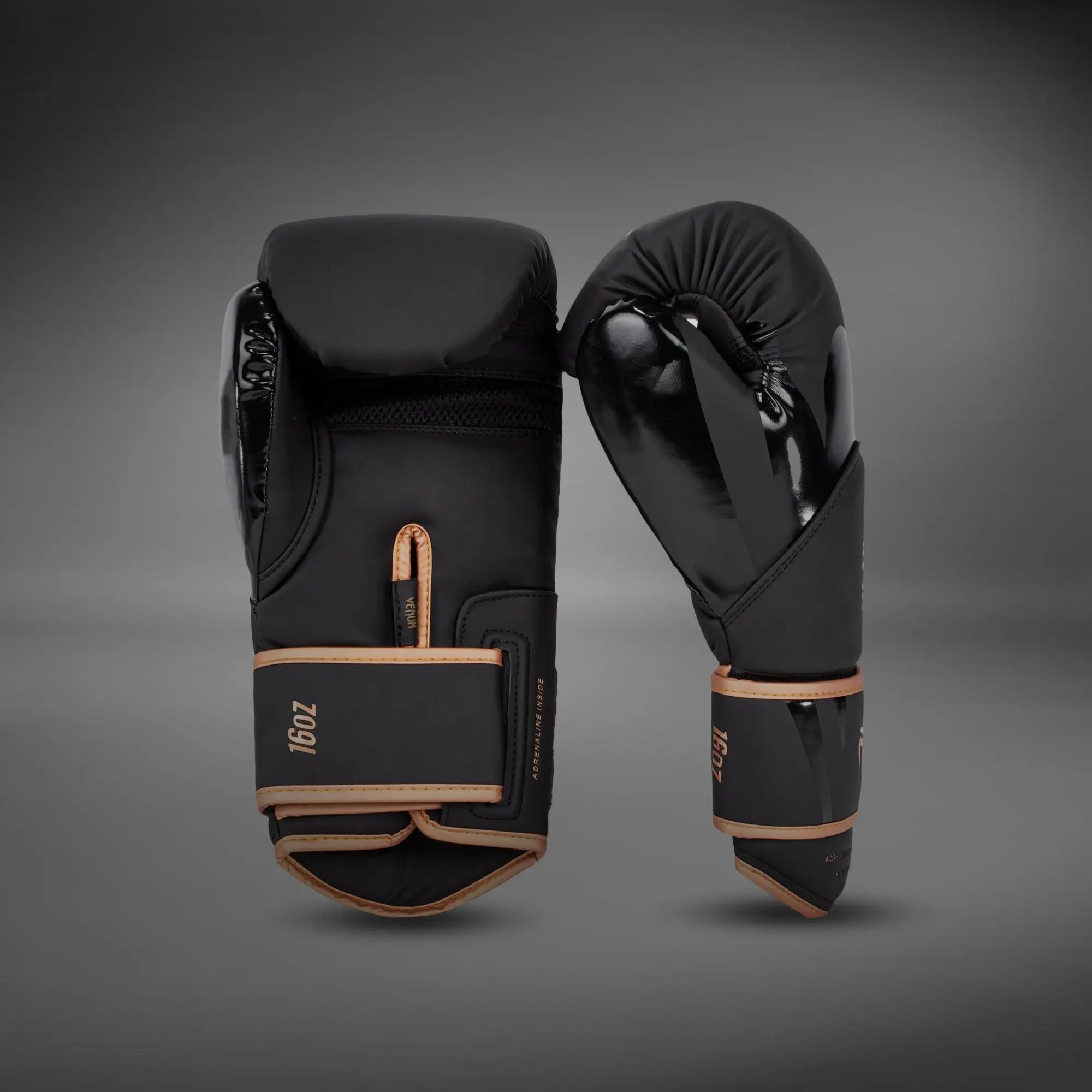 Venum Challenger 4.0 Boxing Gloves - Black/Bronze страничен изглед