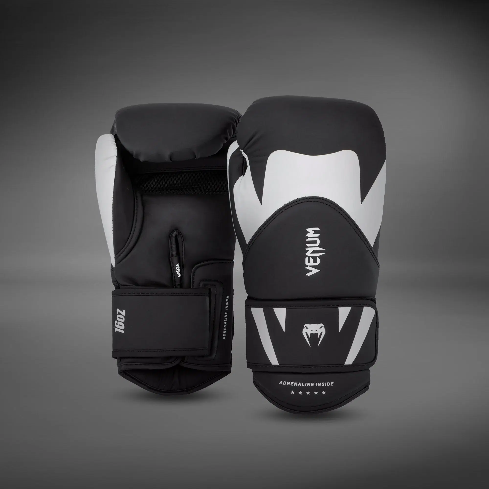 Venum Challenger 4.0 Boxing Gloves - Black/White, преден изглед