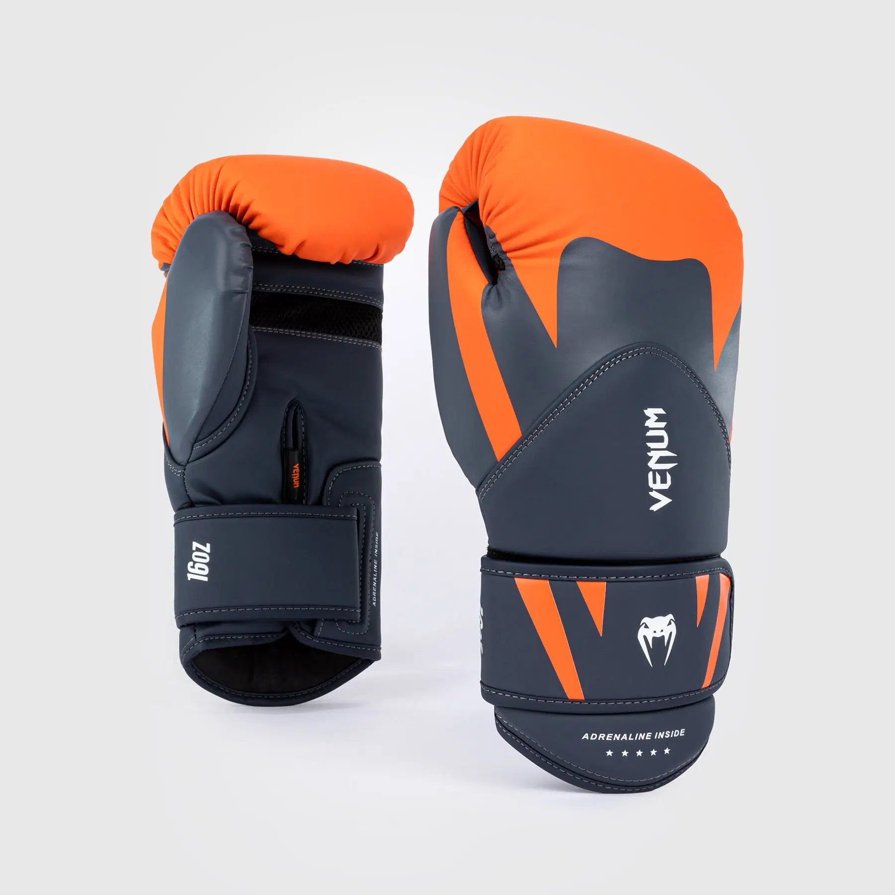 Venum Challenger 4.0 Boxing Gloves - Orange/Navy Blue, преден изглед