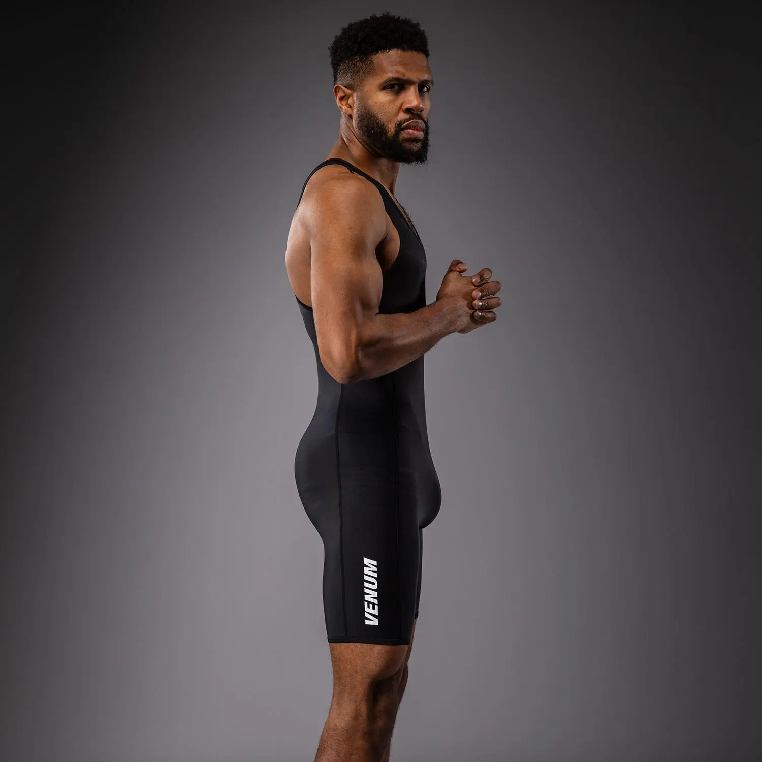 Борцово Трико - Venum Challenger Men's Wrestling Singlet - Black, страничен изглед