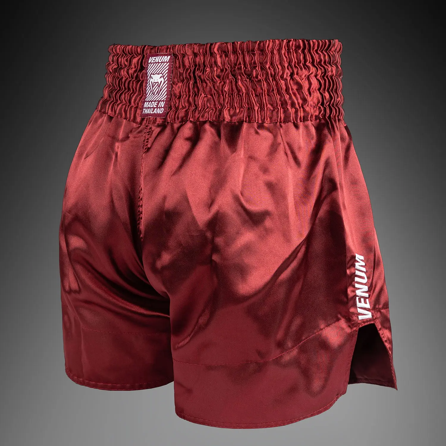 Муай Тай Шорти - Venum Classic Evo Muay Thai Shorts - Burgundy, заден изглед с етикет