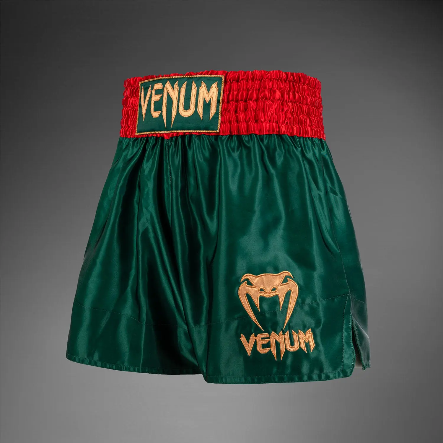 Venum Муай Тай Шорти - Venum Classic Muay Thai Short / Forest Green, страничен изглед
