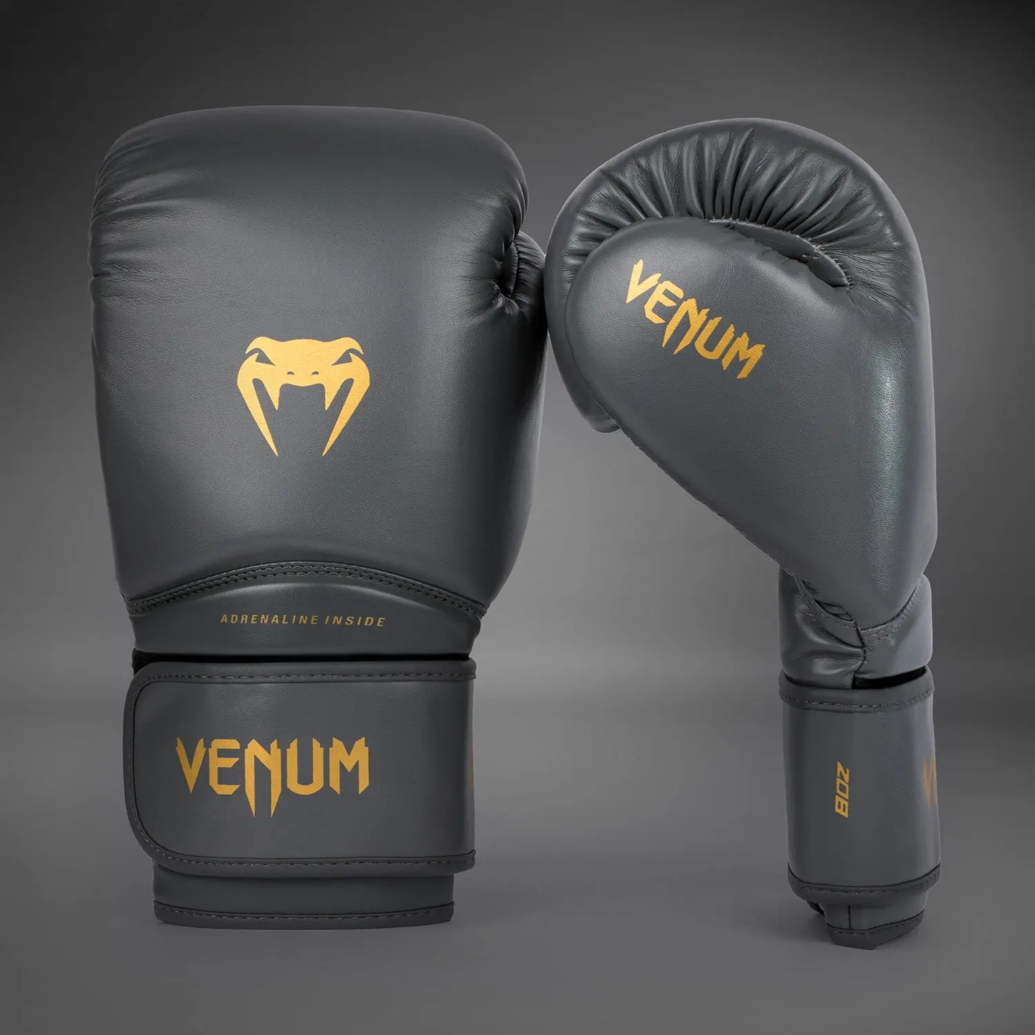 Venum Contender 1.5 Kids Boxing Gloves - Graphite/Gold, преден изглед