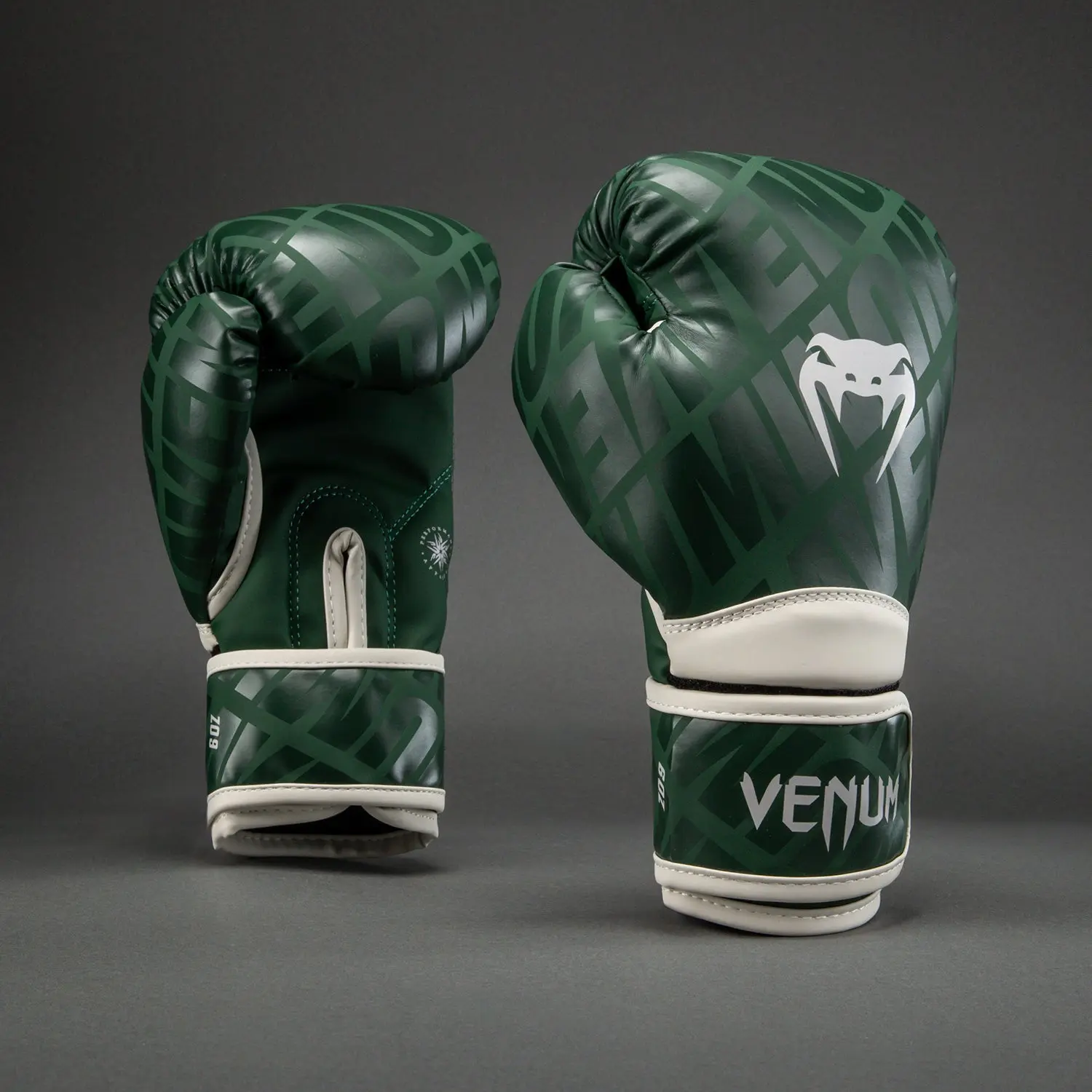 Venum Contender 1.5 XT Kids Boxing Gloves - Forest Green/Off White преден изглед