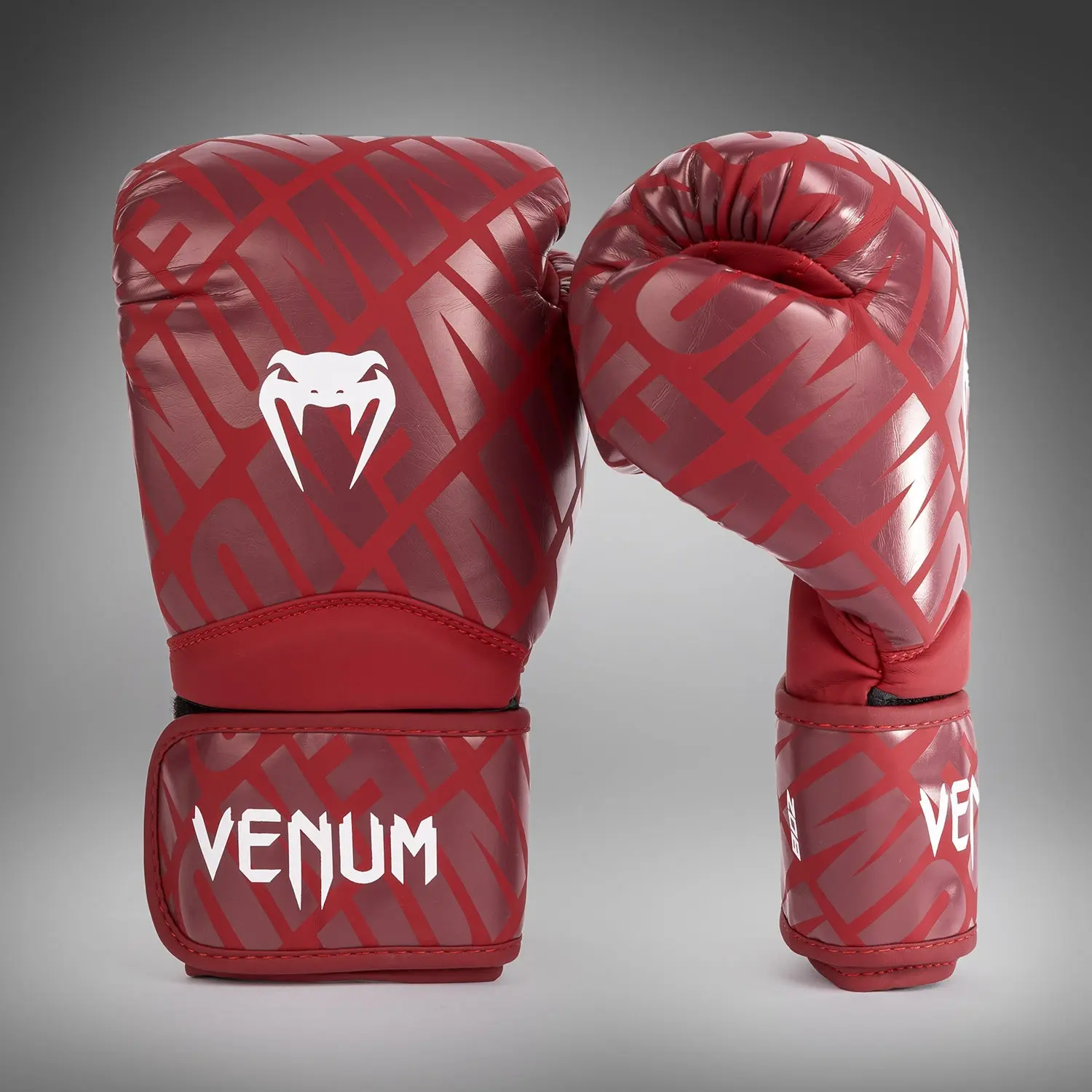Venum Contender 1.5 XT Kids Boxing Gloves - White-Burgundy, преден изглед