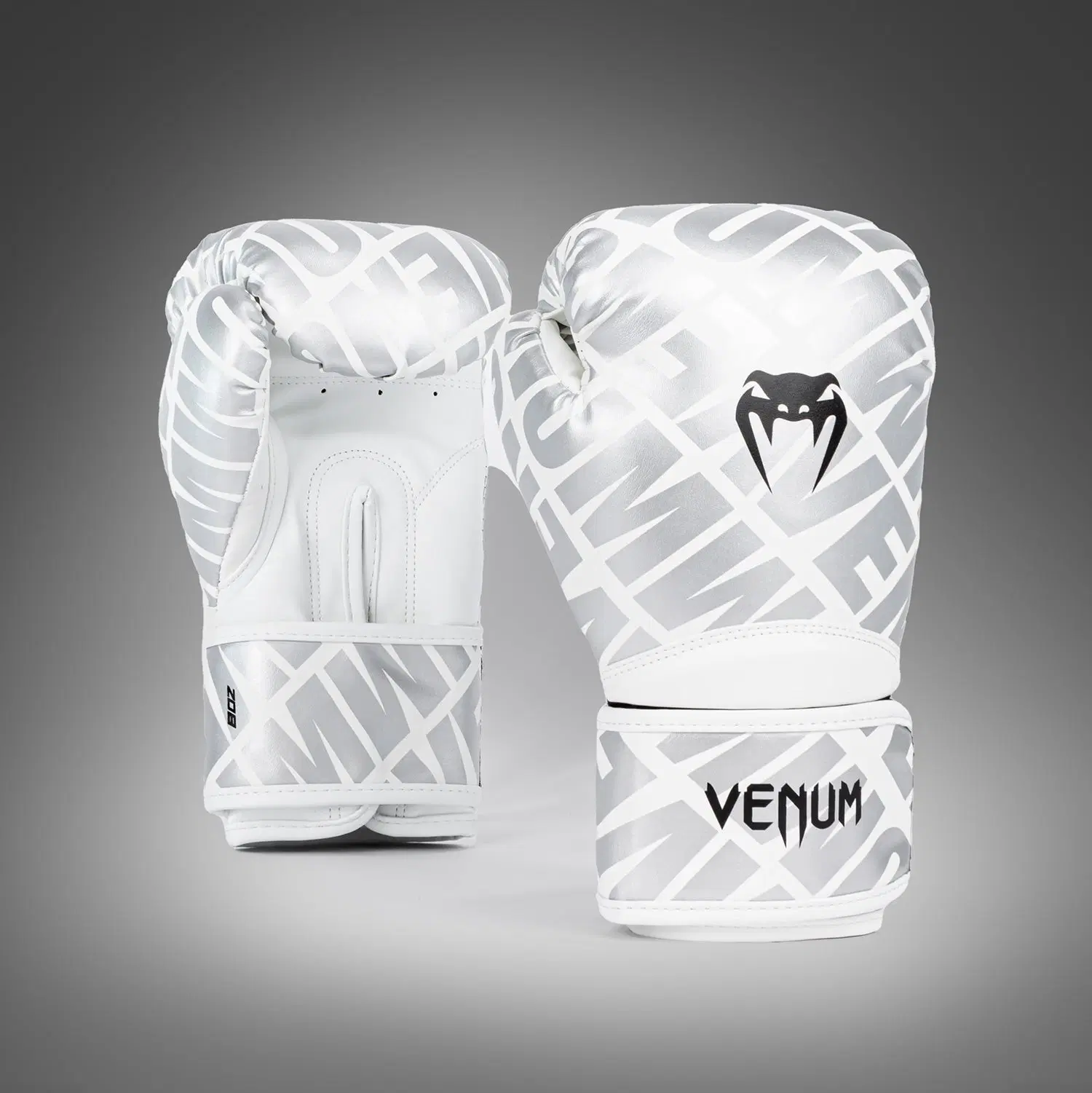 Venum Contender 1.5 XT Kids Boxing Gloves - White-Silver преден изглед