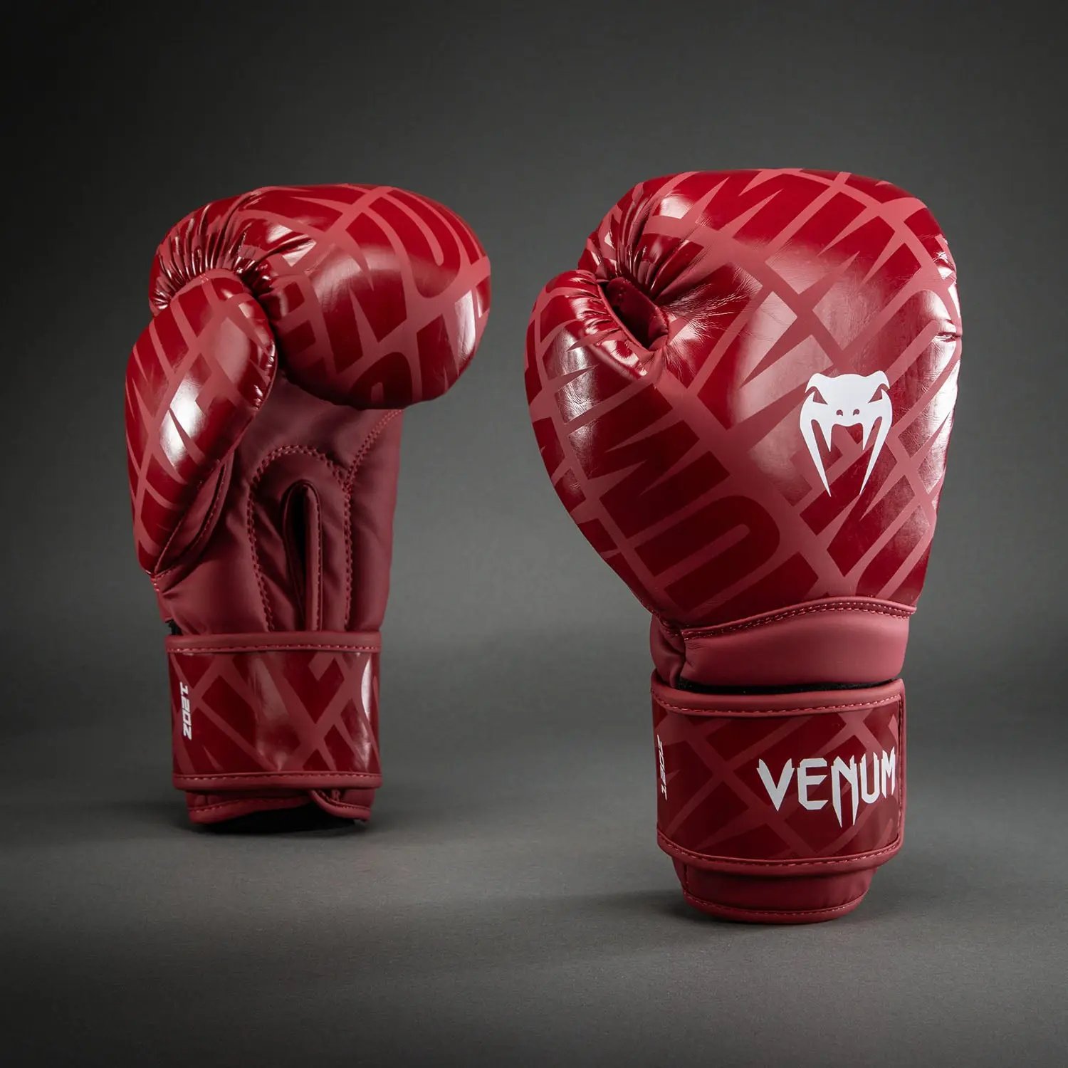 Venum Contender 1.5XT Boxing Gloves - Glossy Burgundy, преден изглед