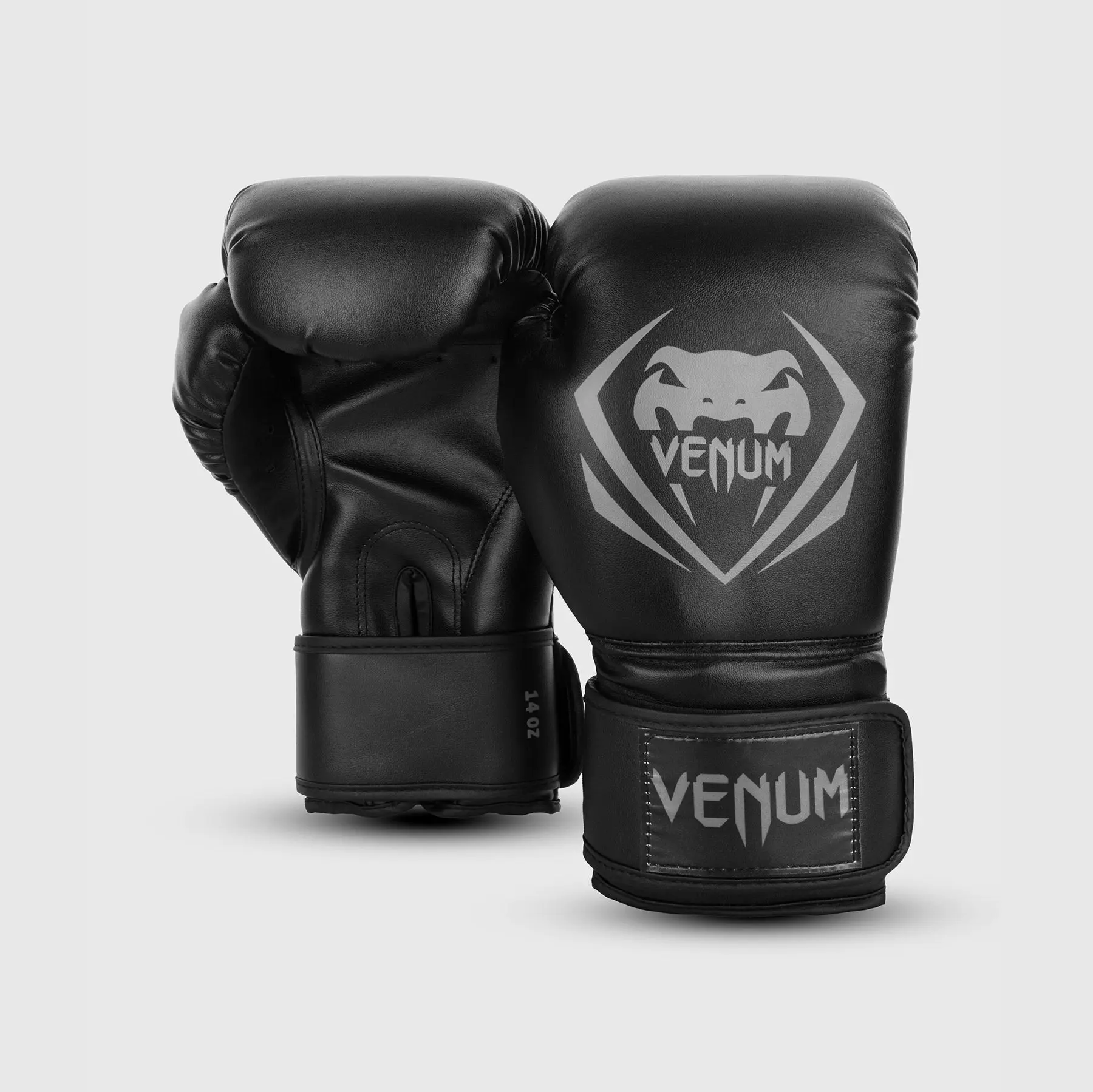 Venum Contender Boxing Gloves - Black/Grey чифт преден изглед