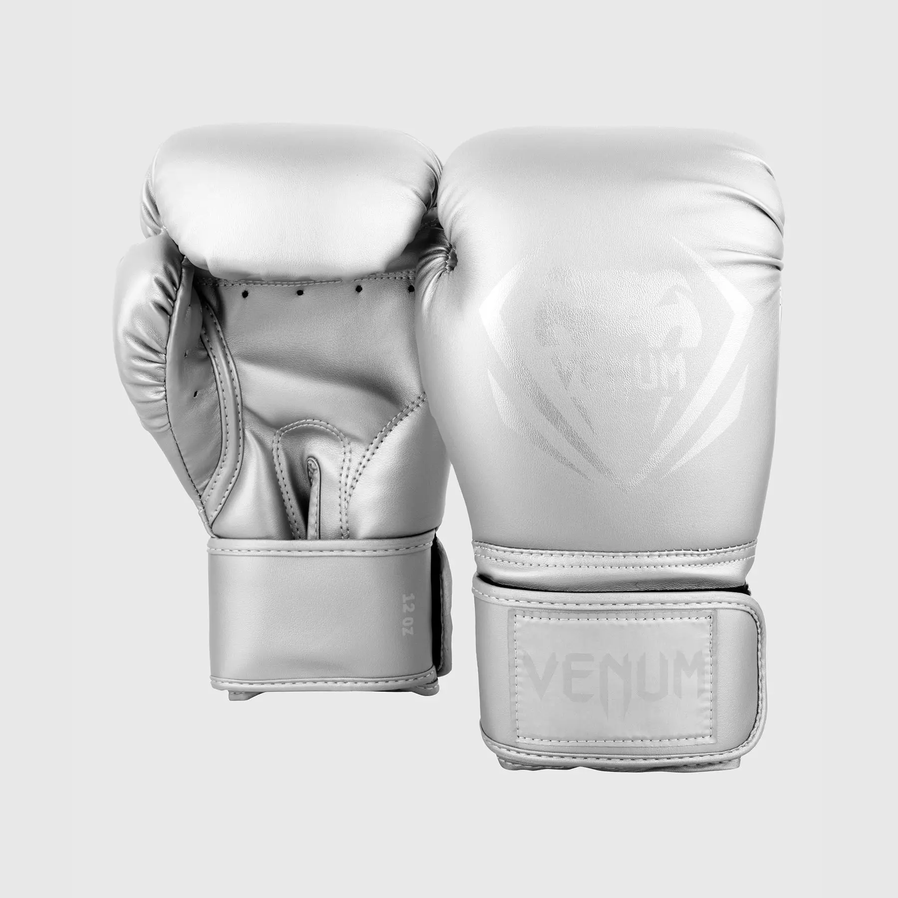 Venum Contender Boxing Gloves - Silver/Silver преден изглед с размер