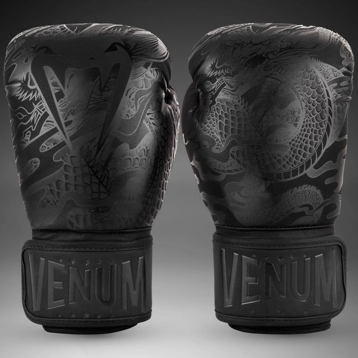Venum Dragon's Flight Boxing Gloves - Black/Black