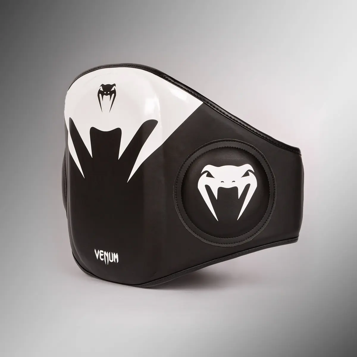 Venum Elite Belly Protector - Black/White, изглед отстрани