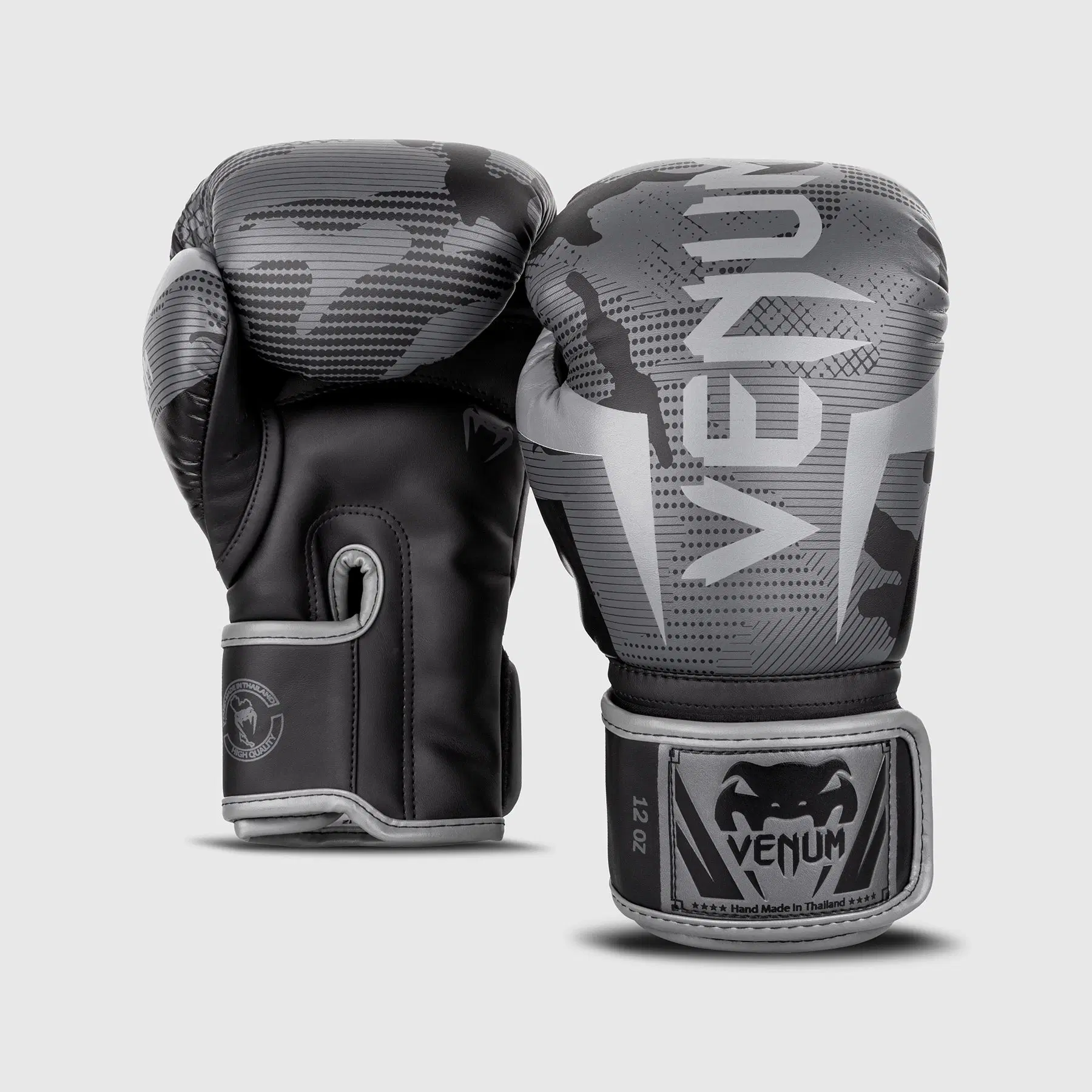 Venum Elite Boxing Gloves - Grey/Camo