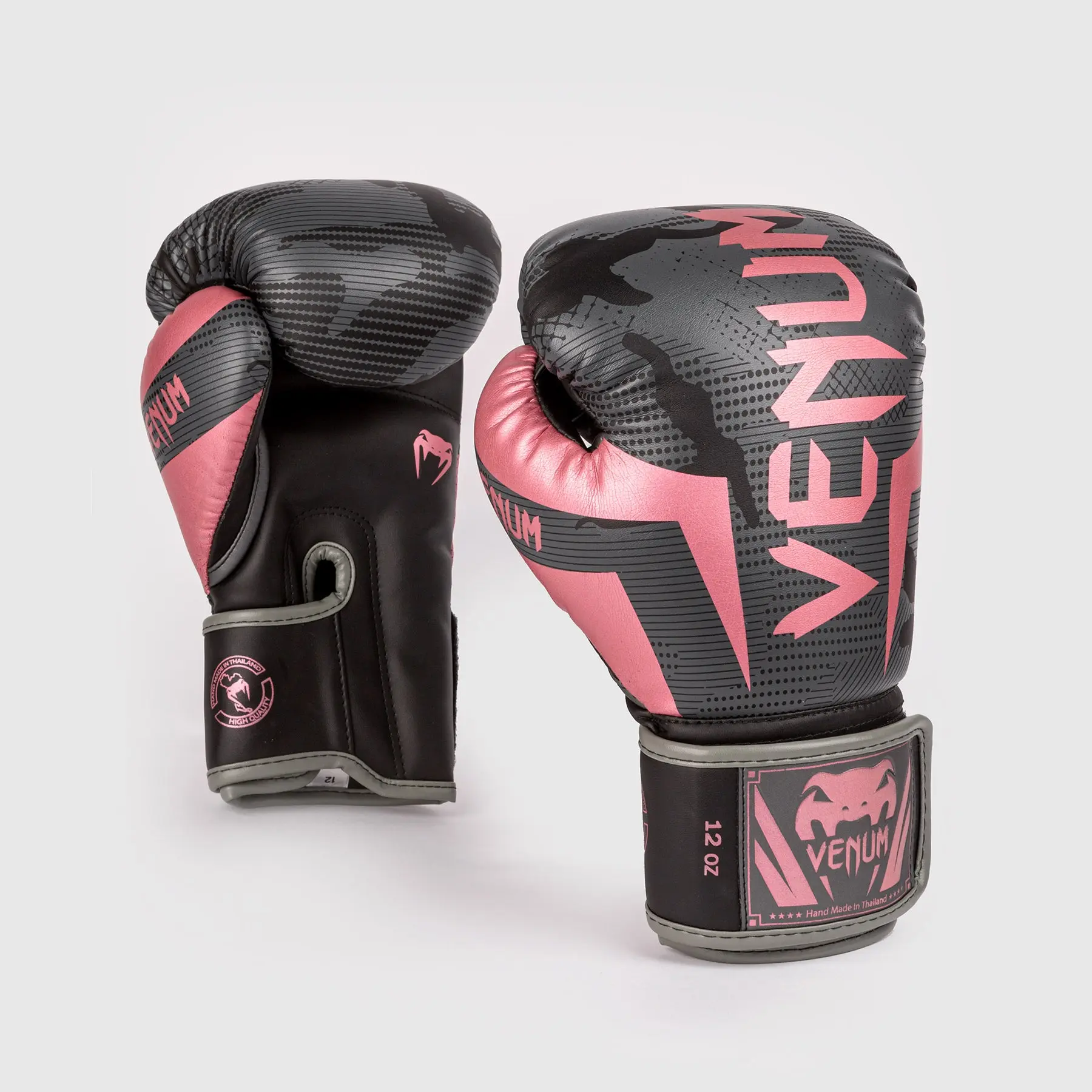 Venum Elite Boxing Gloves – Camo/Pink преден изглед