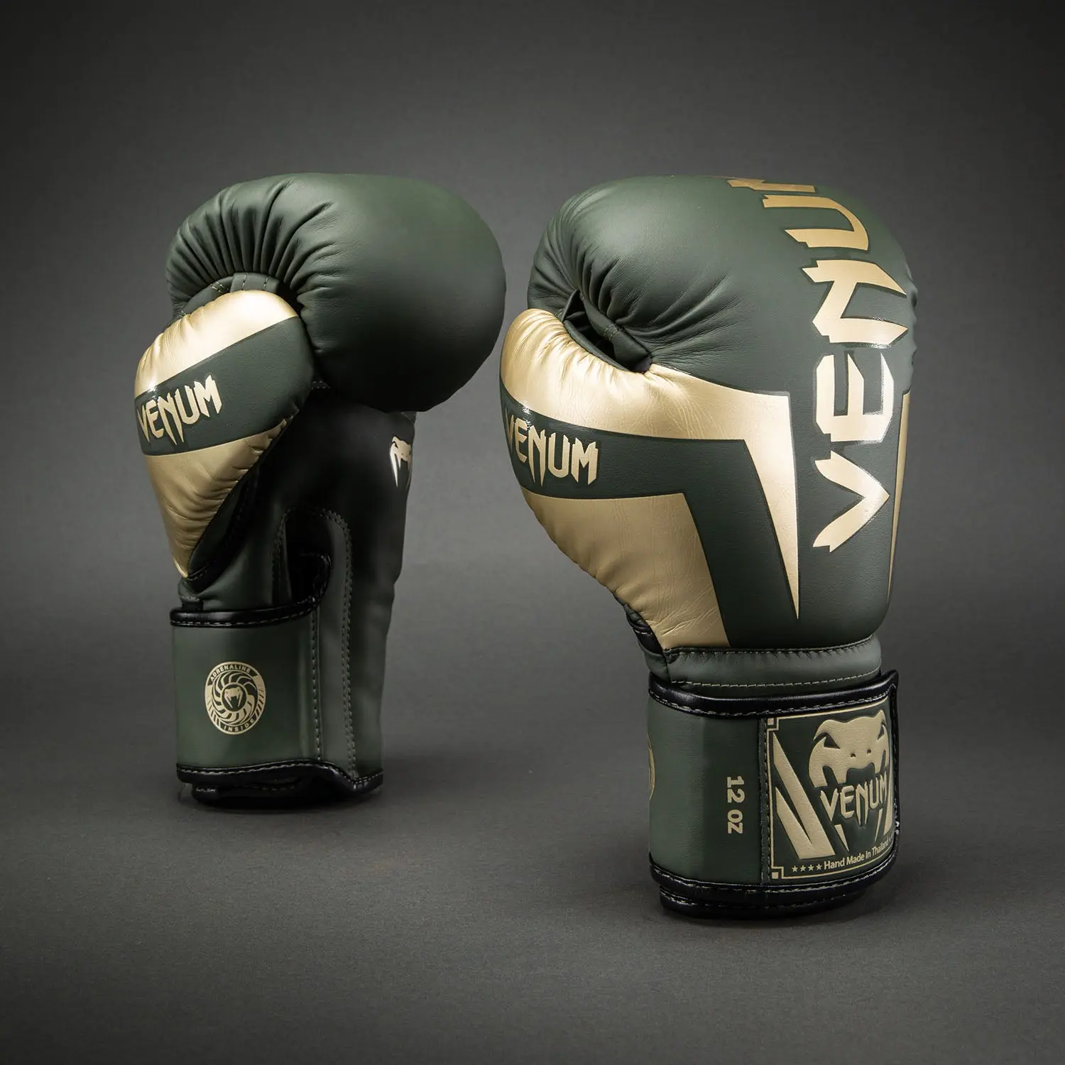Venum Elite Boxing Gloves - Khaki страничен изглед