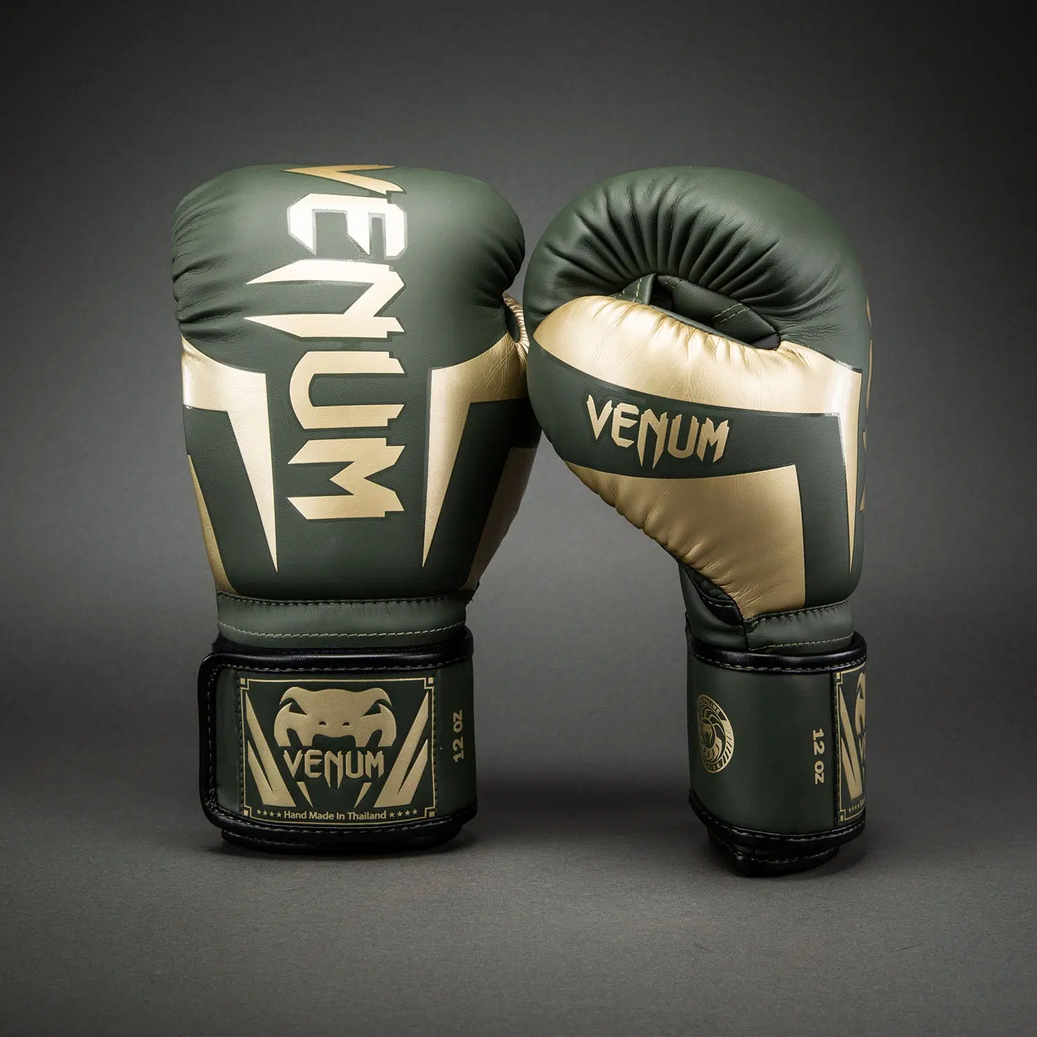 Venum Elite Boxing Gloves - Khaki преден изглед