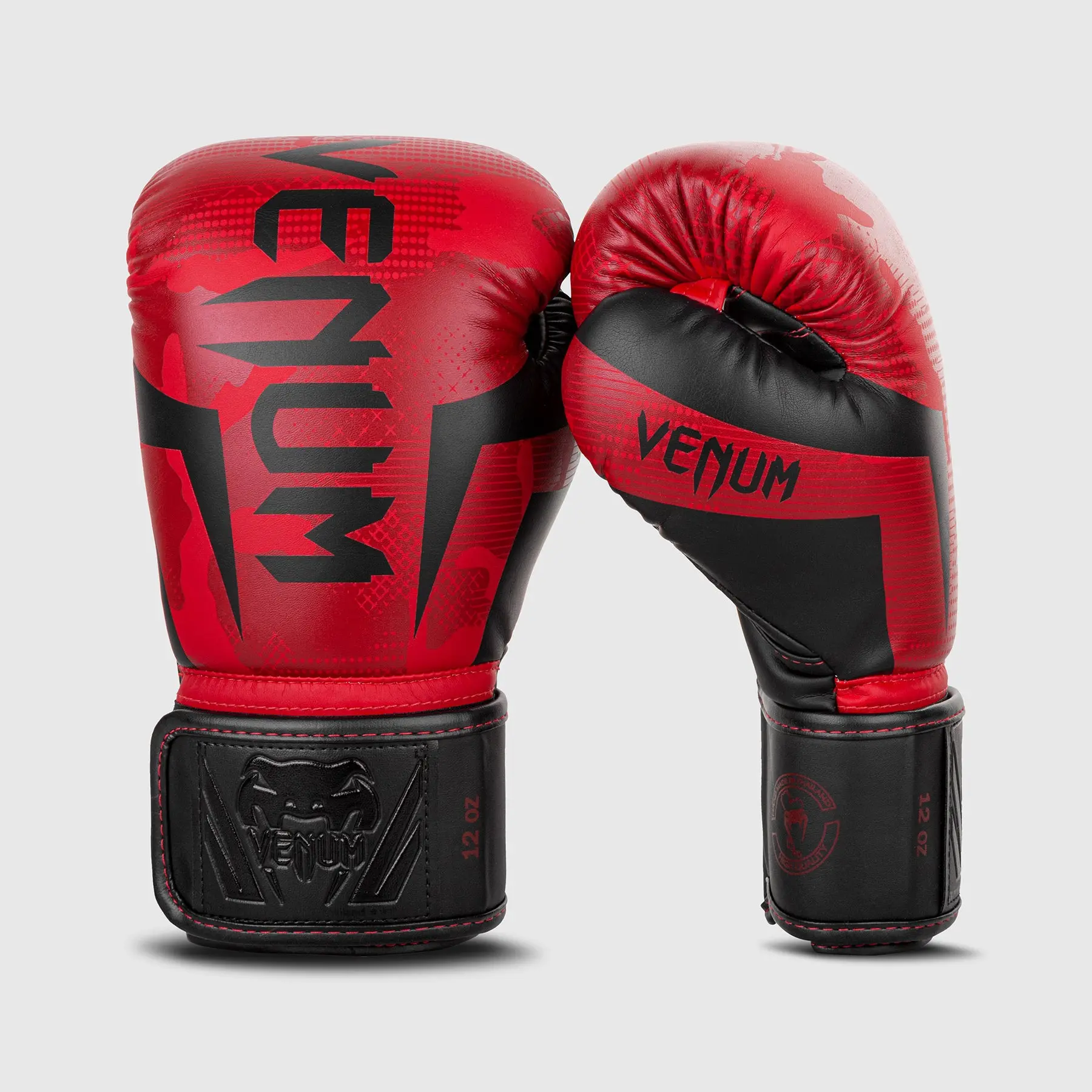 Venum Elite Boxing Gloves - Red/Camo преден изглед