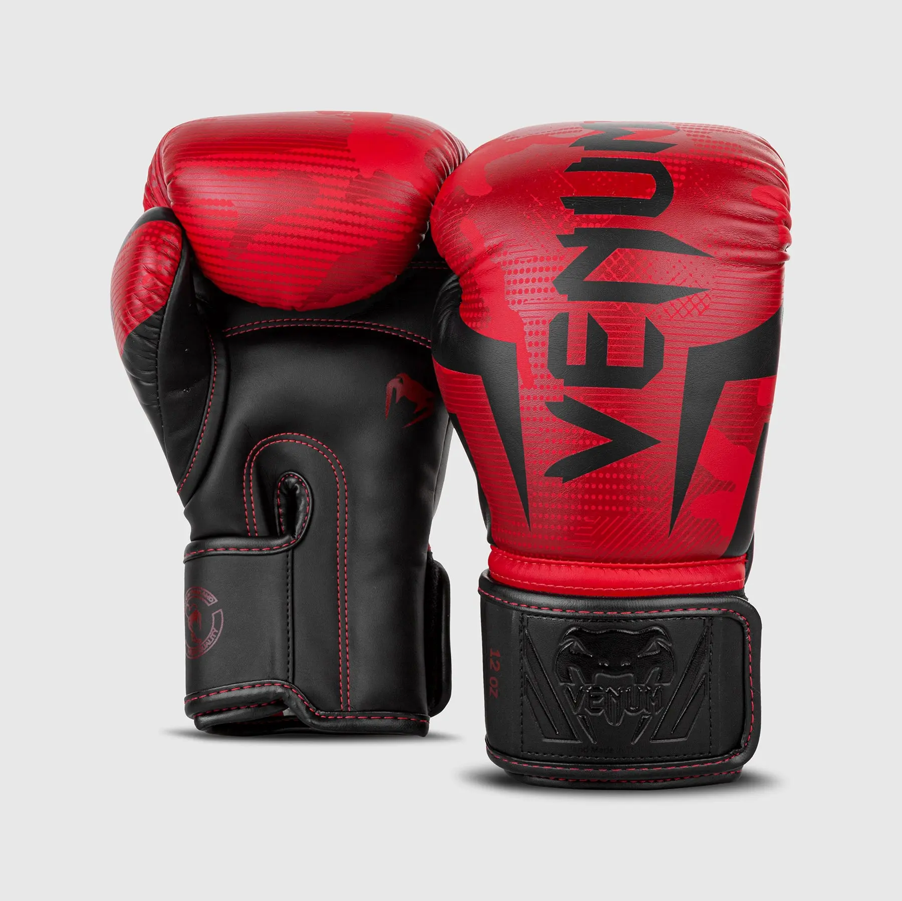 Venum Elite Boxing Gloves - Red/Camo преден изглед
