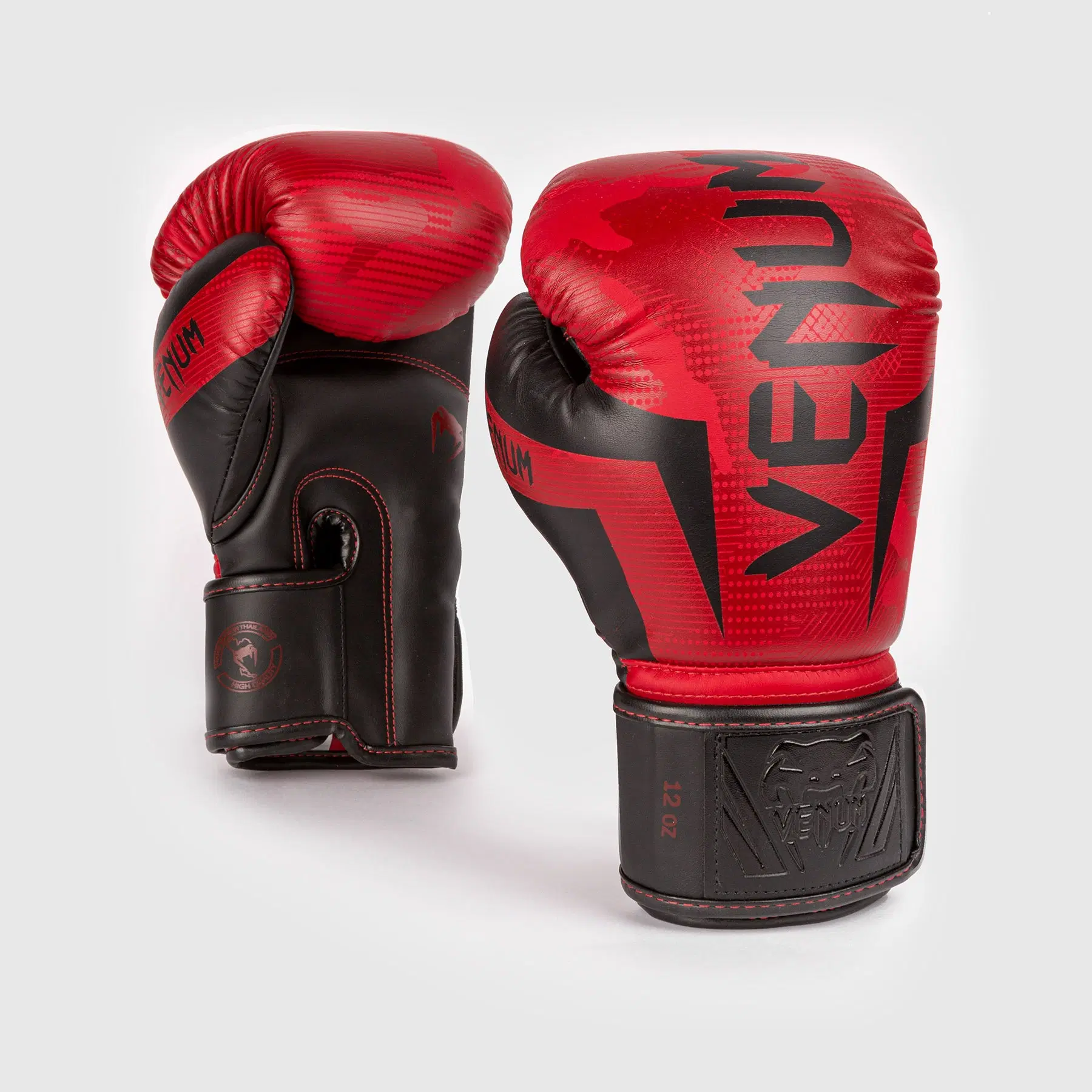 Venum Elite Boxing Gloves - Red/Camo преден изглед