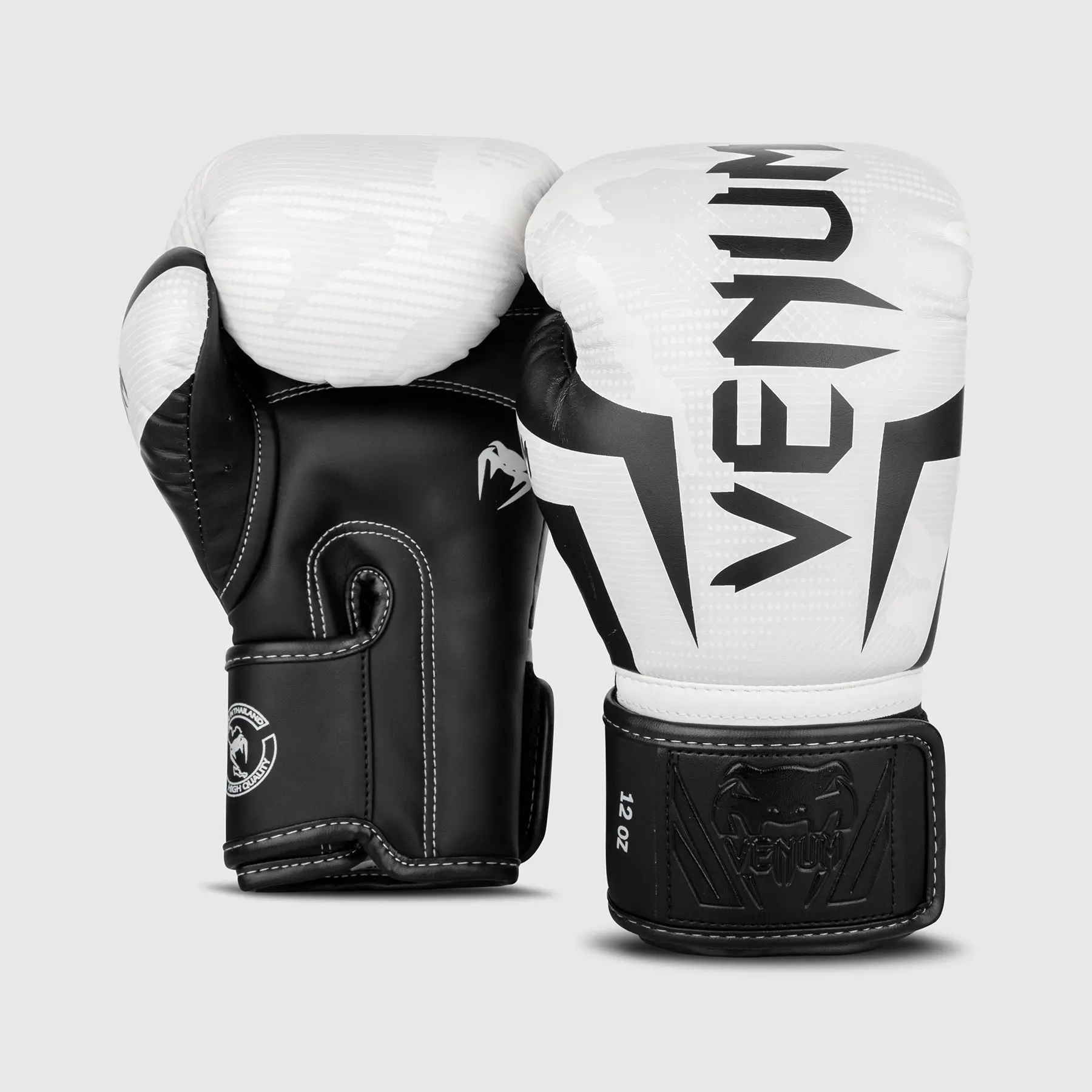 Venum Elite Boxing Gloves - White/Camo, страничен изглед