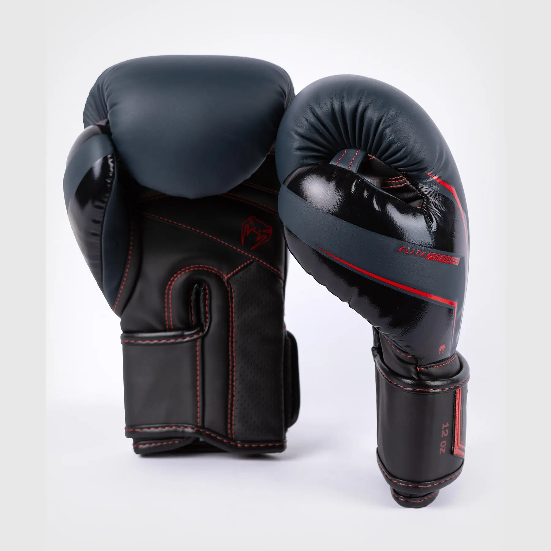Venum Elite Evo Boxing Gloves - Navy/Black/Red, страничен изглед