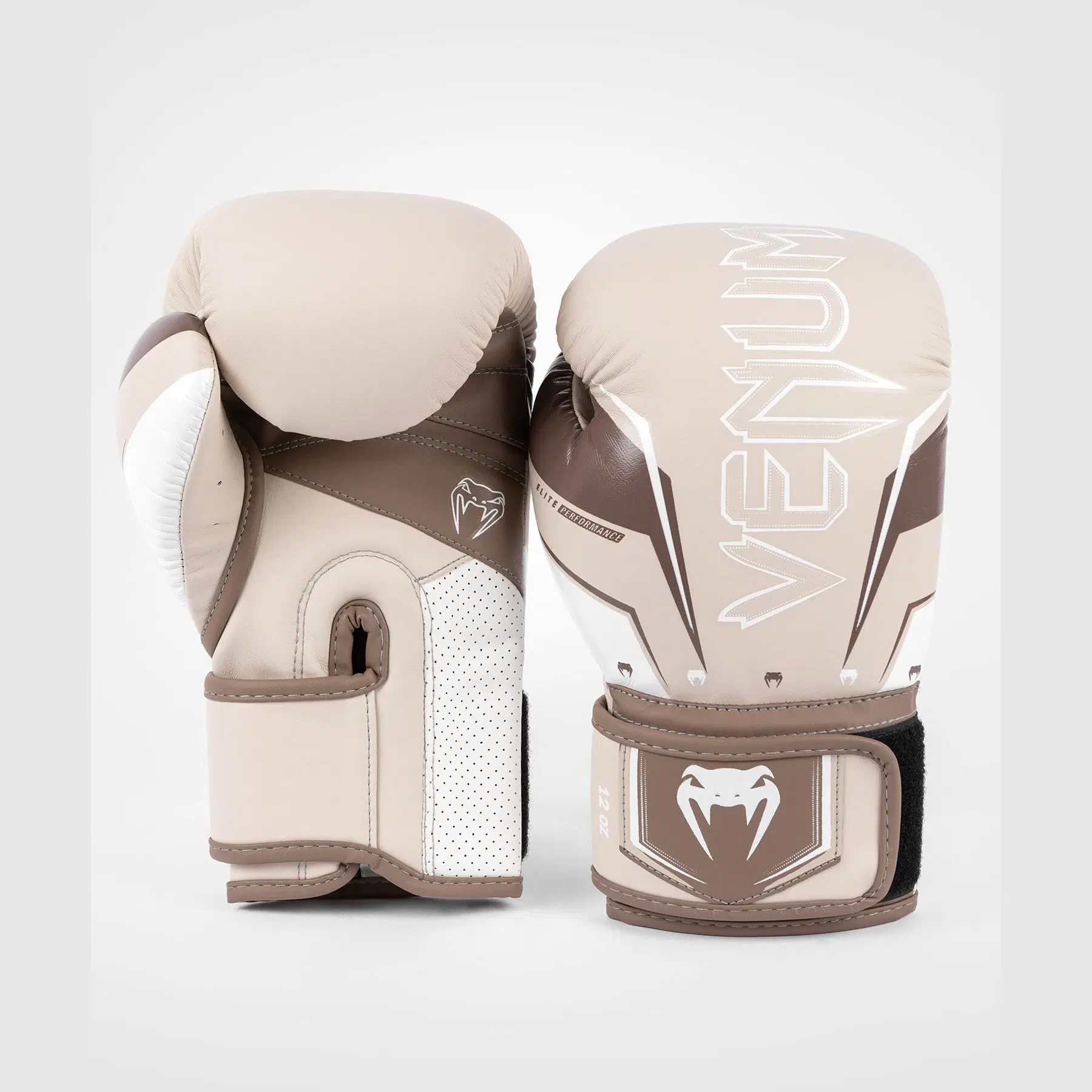 Venum Elite Evo Boxing Gloves - Sand преден изглед