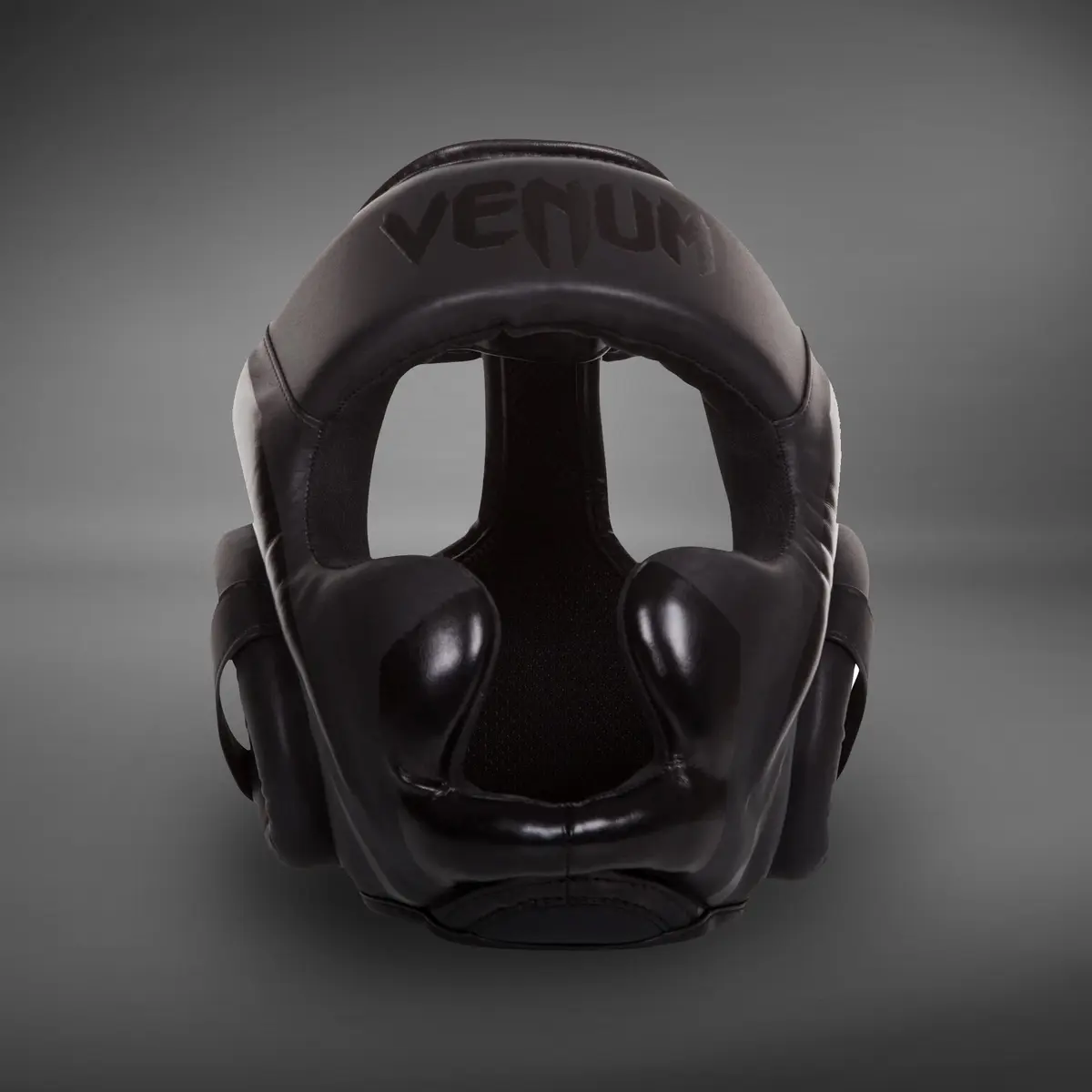 Venum Elite Headgear - Black, преден изглед в детайли