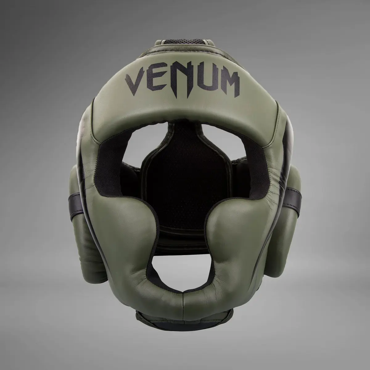 Venum Elite Headgear - Kaki/Black, преден изглед, свален
