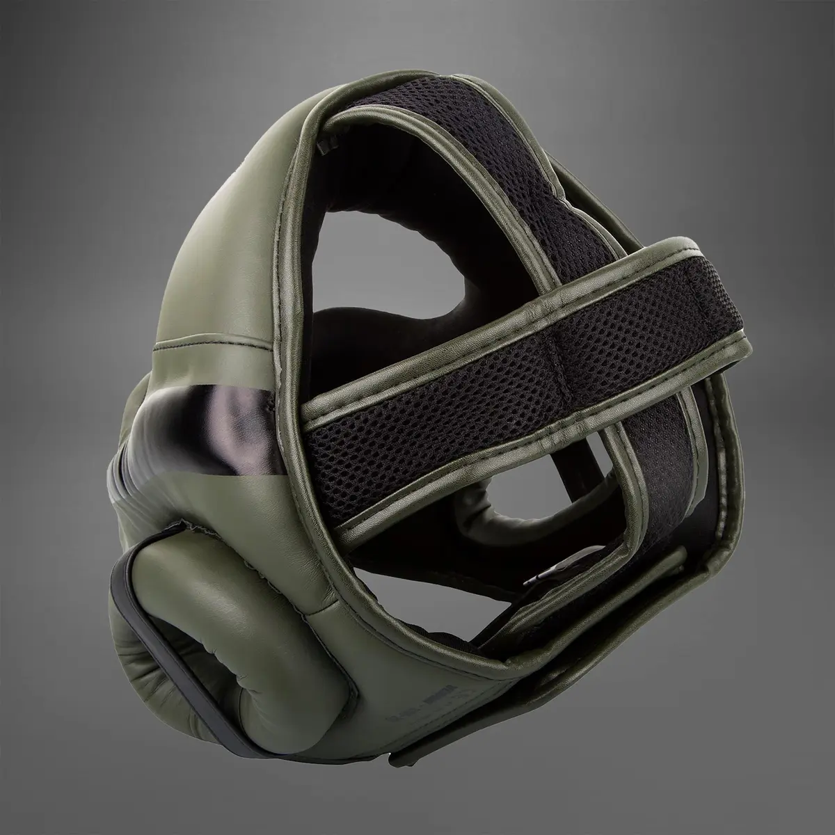 Venum Elite Headgear - Kaki/Black, заден изглед с каишки