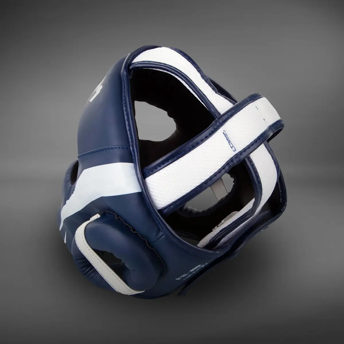 Venum Elite Headgear - White/Navy Blue заден изглед