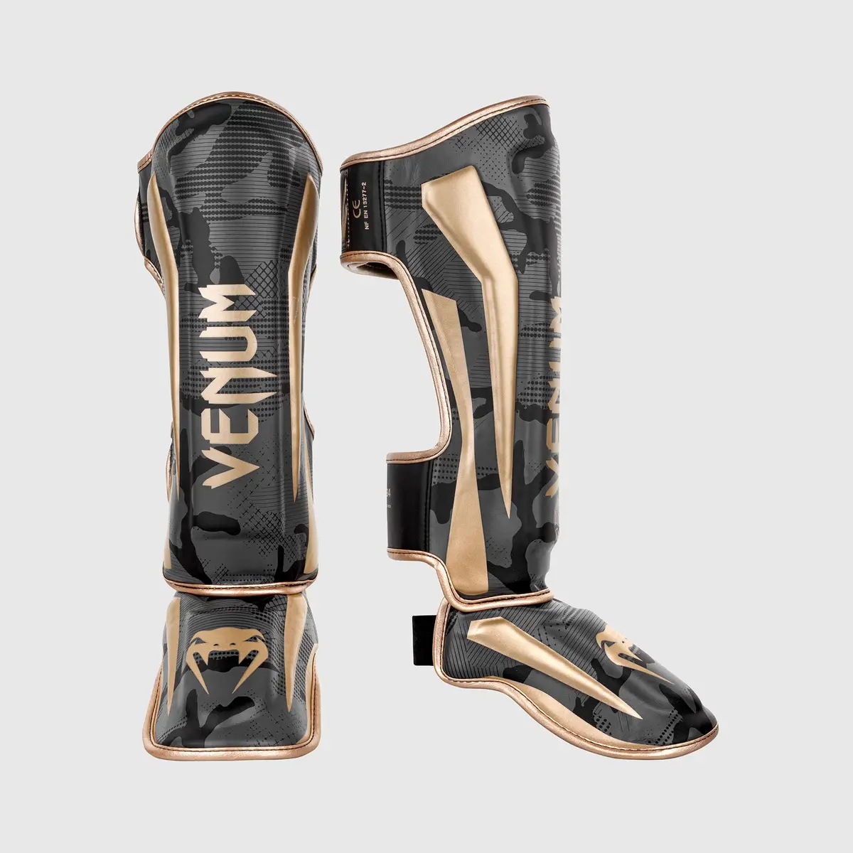 Venum Elite Shin Guard - Gold Camo