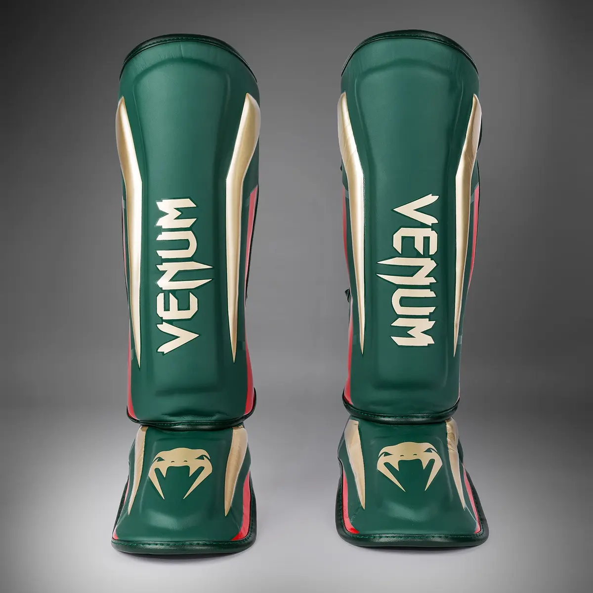 Venum Elite Shin Guards - Green - Special Edition