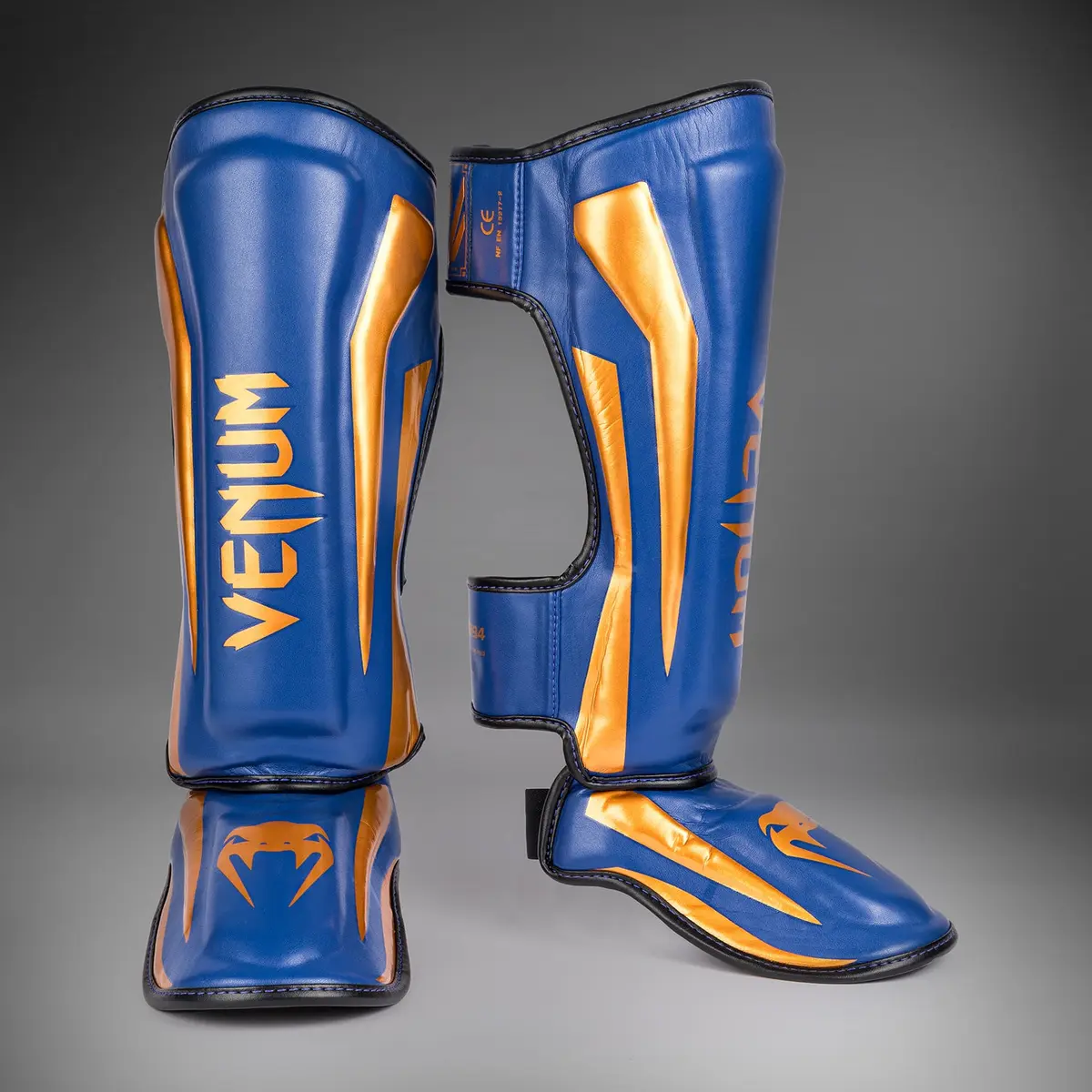 Venum Elite Shin Guards - Royal Blue - Special Edition страничен изглед